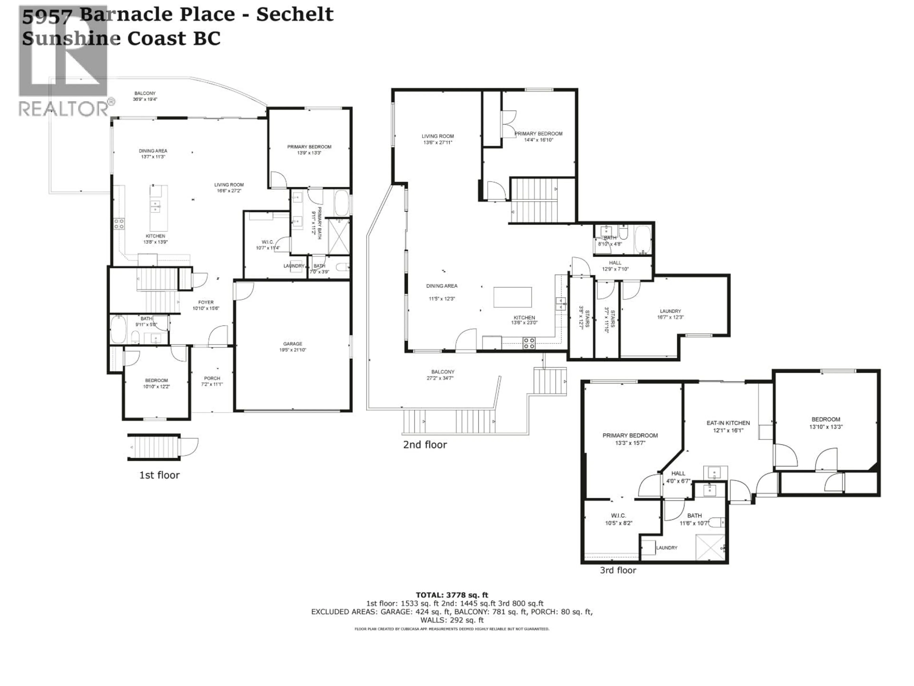 Floor plan for 5957 BARNACLE PLACE, Sechelt British Columbia V7Z0V4
