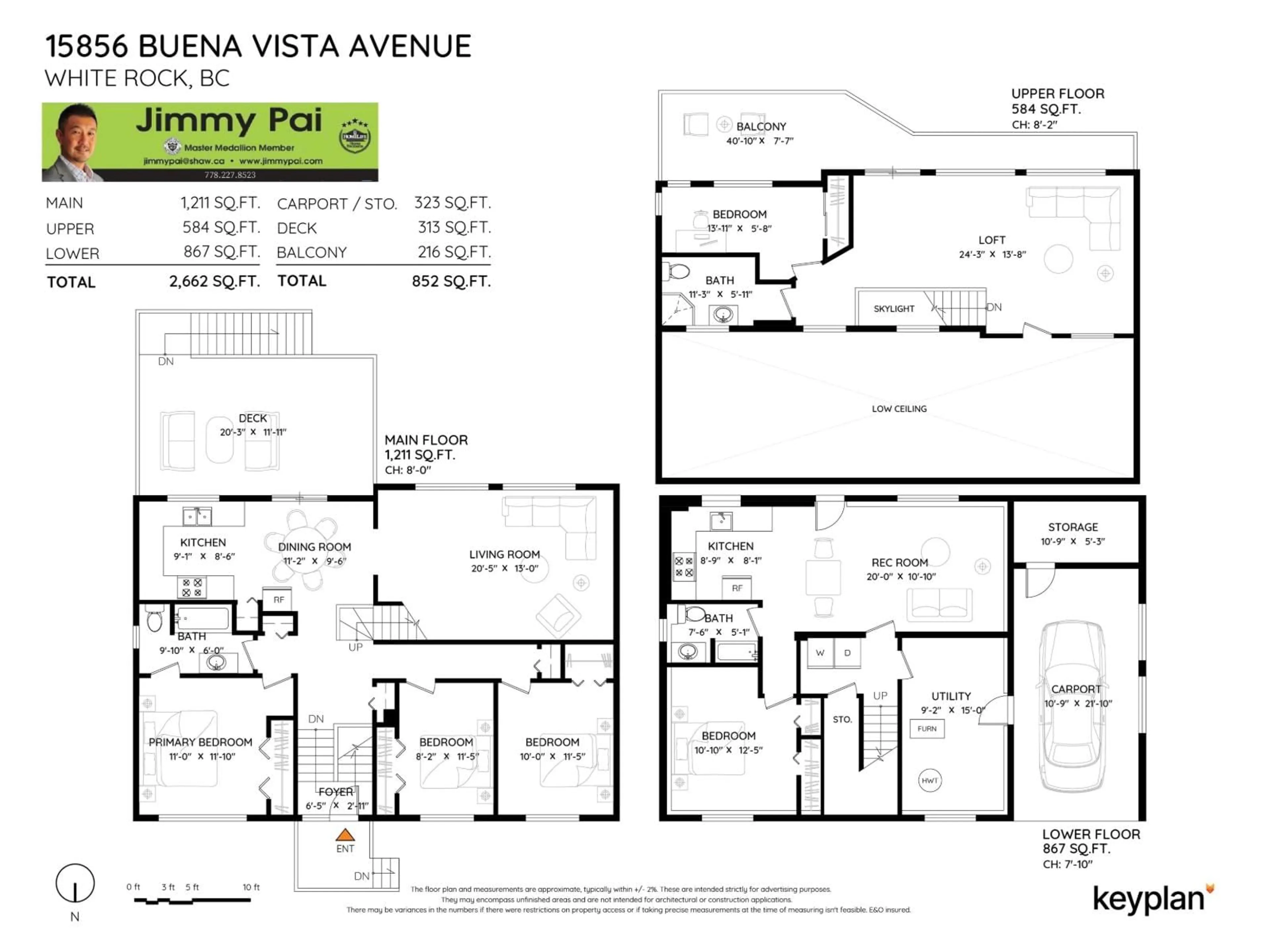 Floor plan for 15856 BUENA VISTA AVENUE, White Rock British Columbia V4B2A3