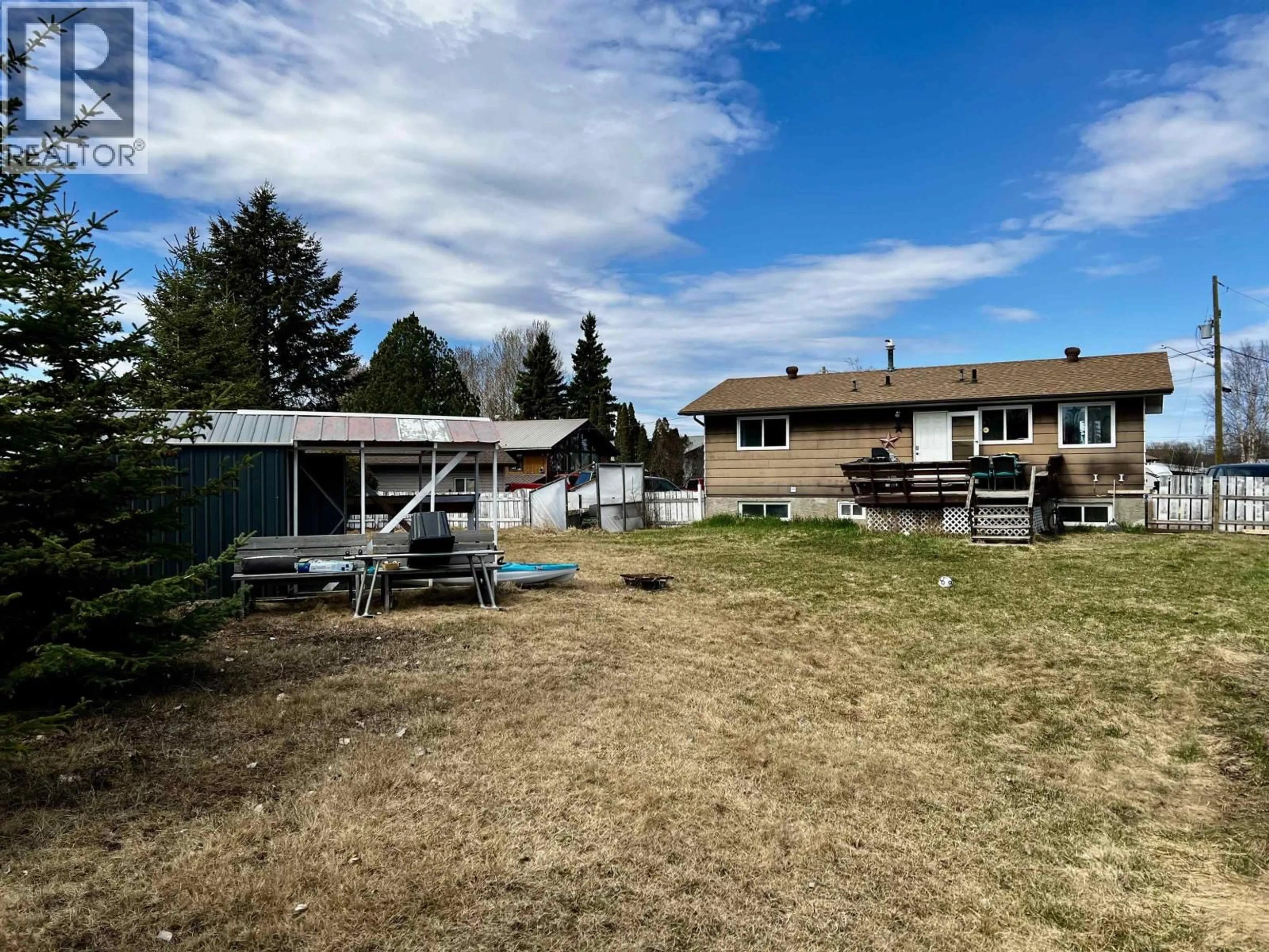 A pic from outside/outdoor area/front of a property/back of a property/a pic from drone, unknown for 426 ENDAKO PLACE, Fraser Lake British Columbia V0J1S0