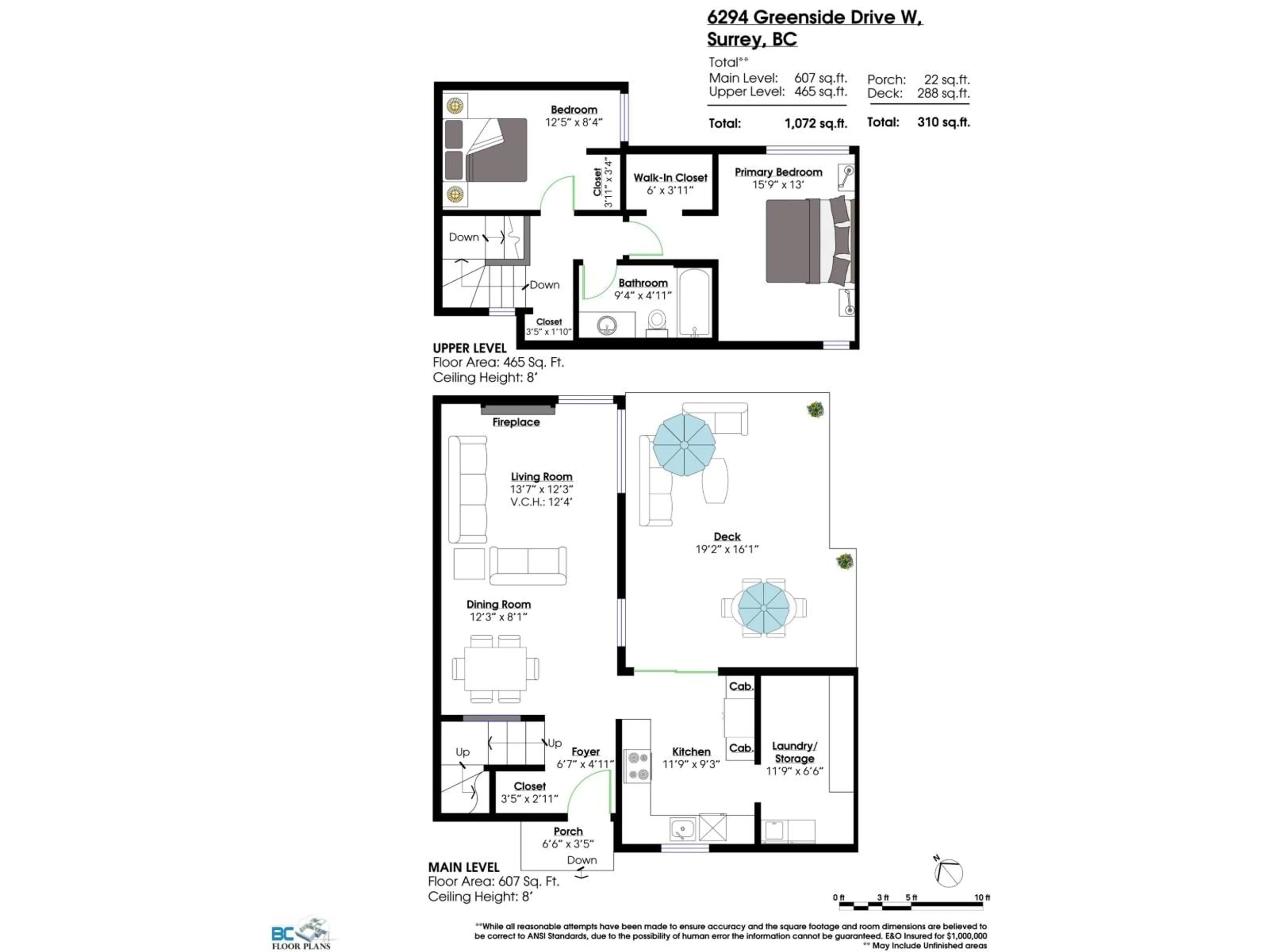 Floor plan for 6294 GREENSIDE DRIVE, Surrey British Columbia V3S5M8