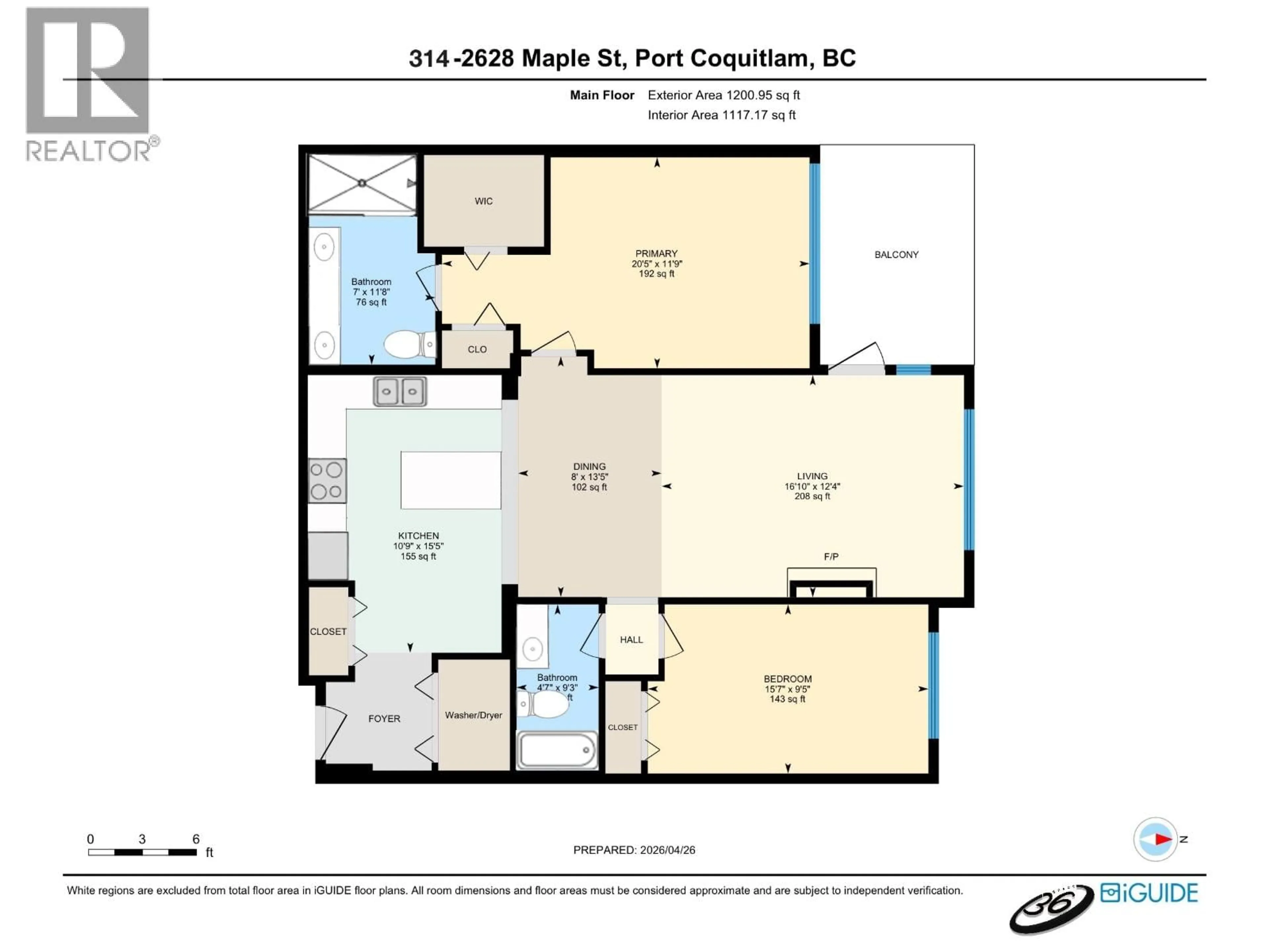 Floor plan for 314 - 2628 MAPLE STREET, Port Coquitlam British Columbia V3C0E2