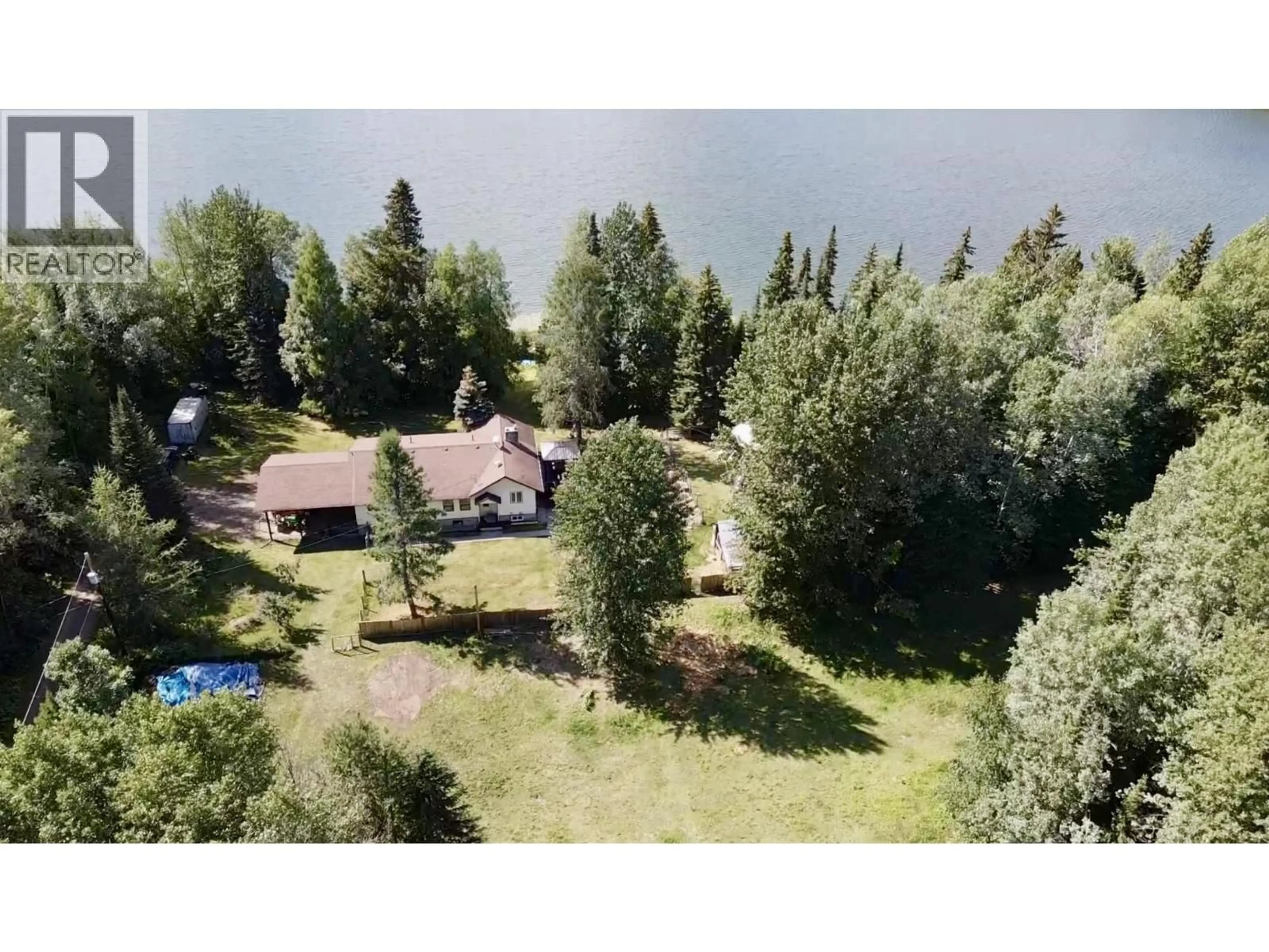 A pic from outside/outdoor area/front of a property/back of a property/a pic from drone, water/lake/river/ocean view for 17985 WOODS ROAD, Prince George British Columbia V2K5K7
