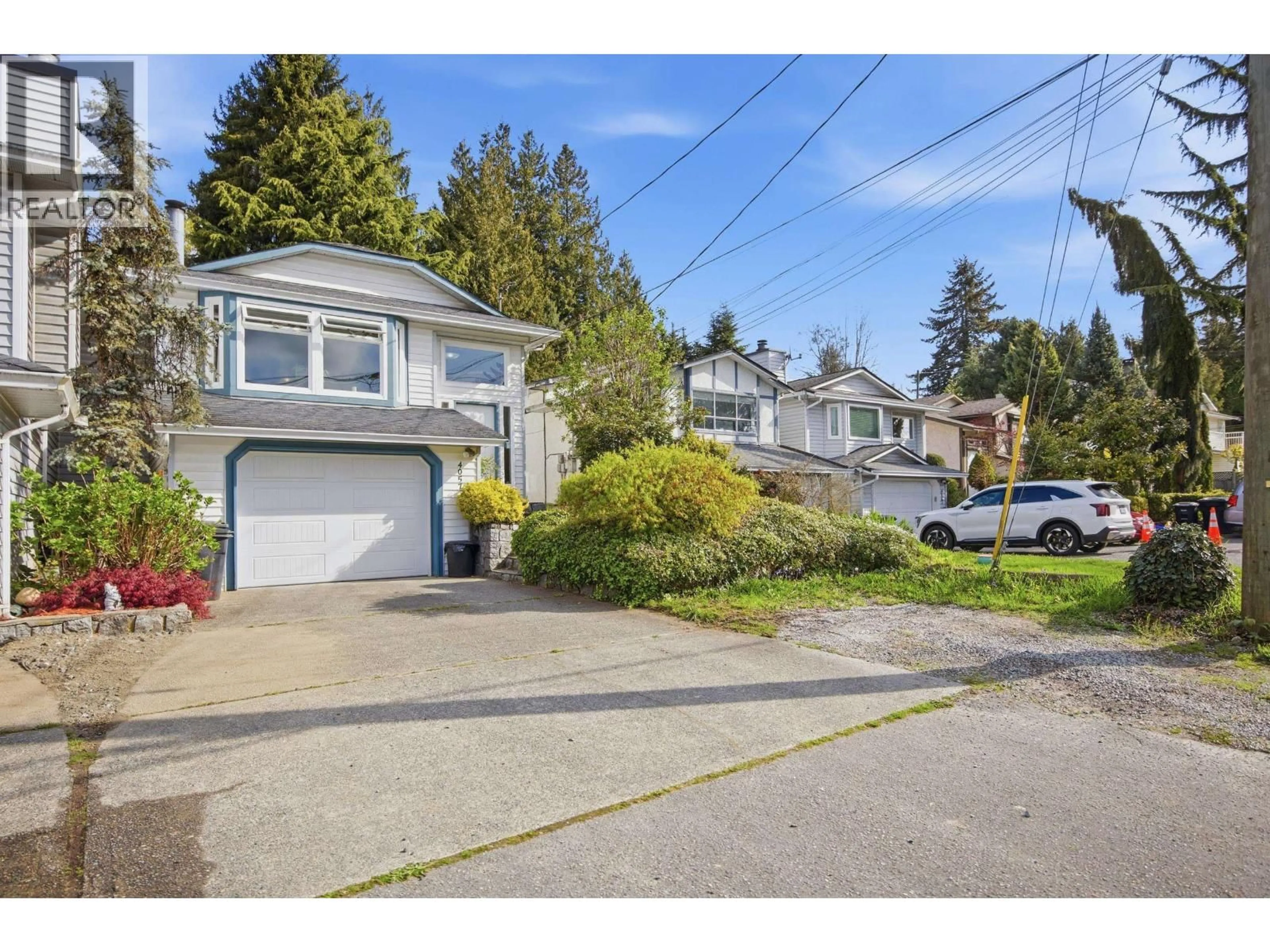 A pic from outside/outdoor area/front of a property/back of a property/a pic from drone, street for 4057 MARINE DRIVE, Burnaby British Columbia V5J3E3