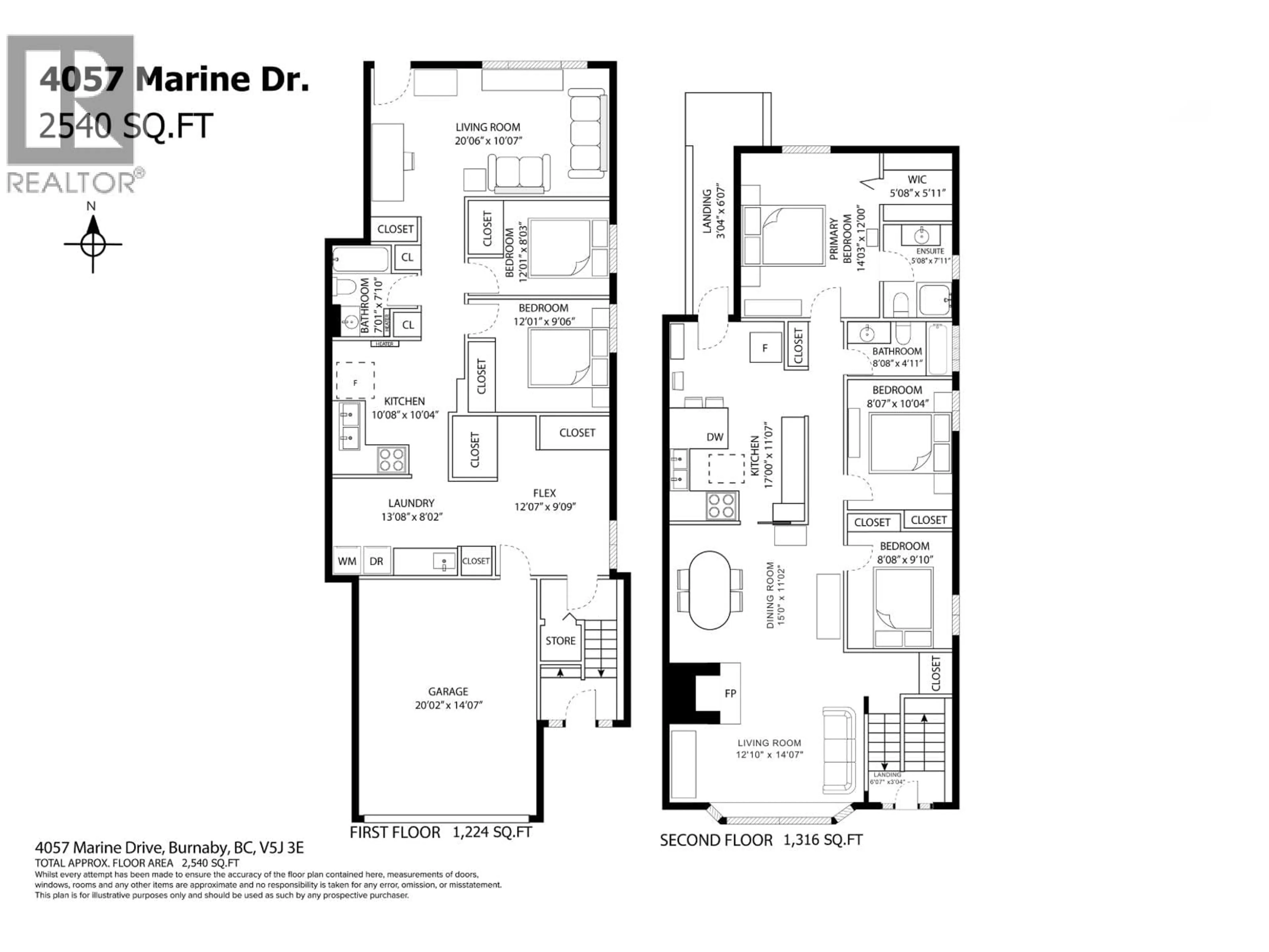 Floor plan for 4057 MARINE DRIVE, Burnaby British Columbia V5J3E3