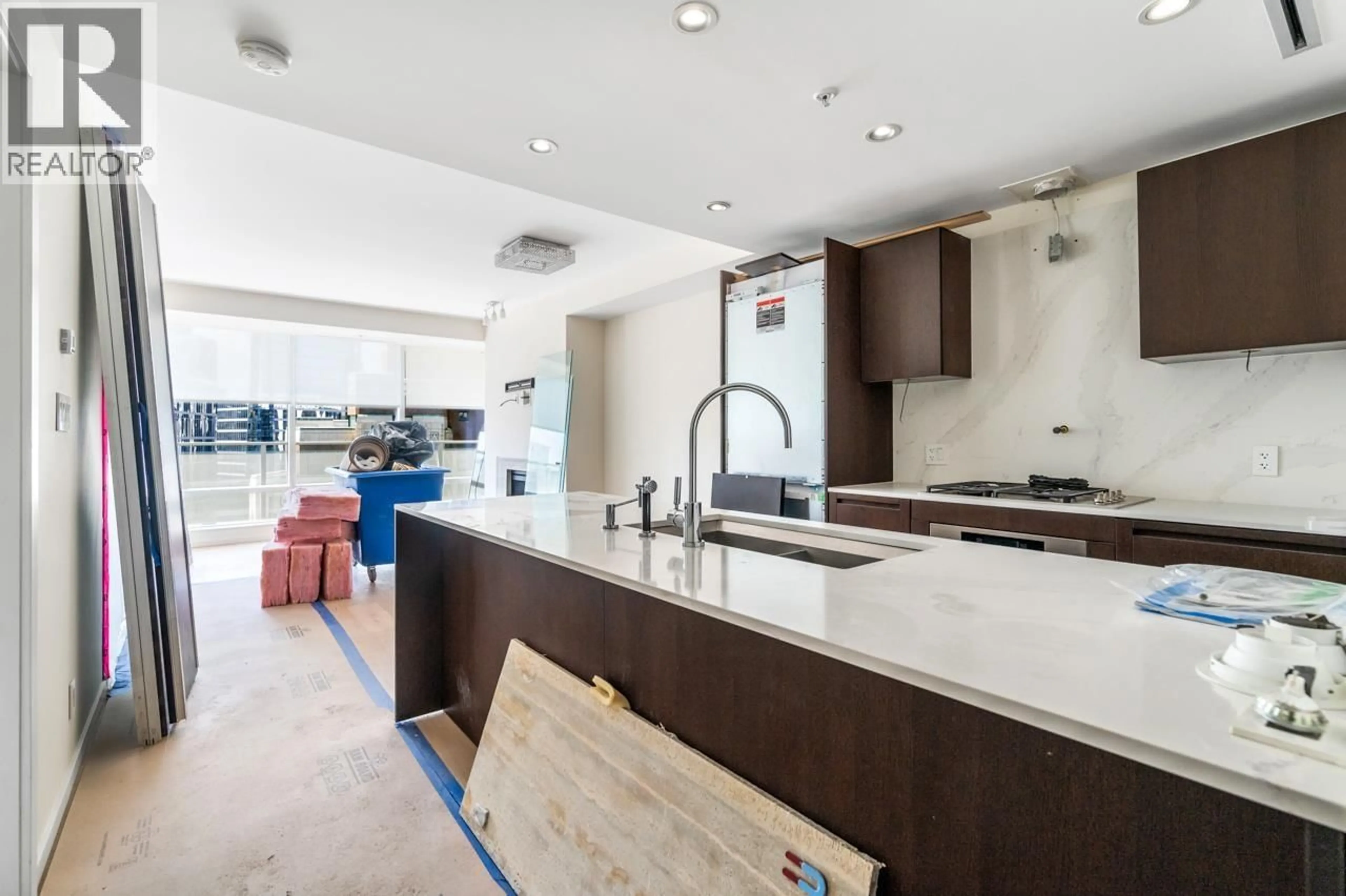 Contemporary kitchen, ceramic/tile floor for 2705 - 1011 CORDOVA STREET, Vancouver British Columbia V6C0B2