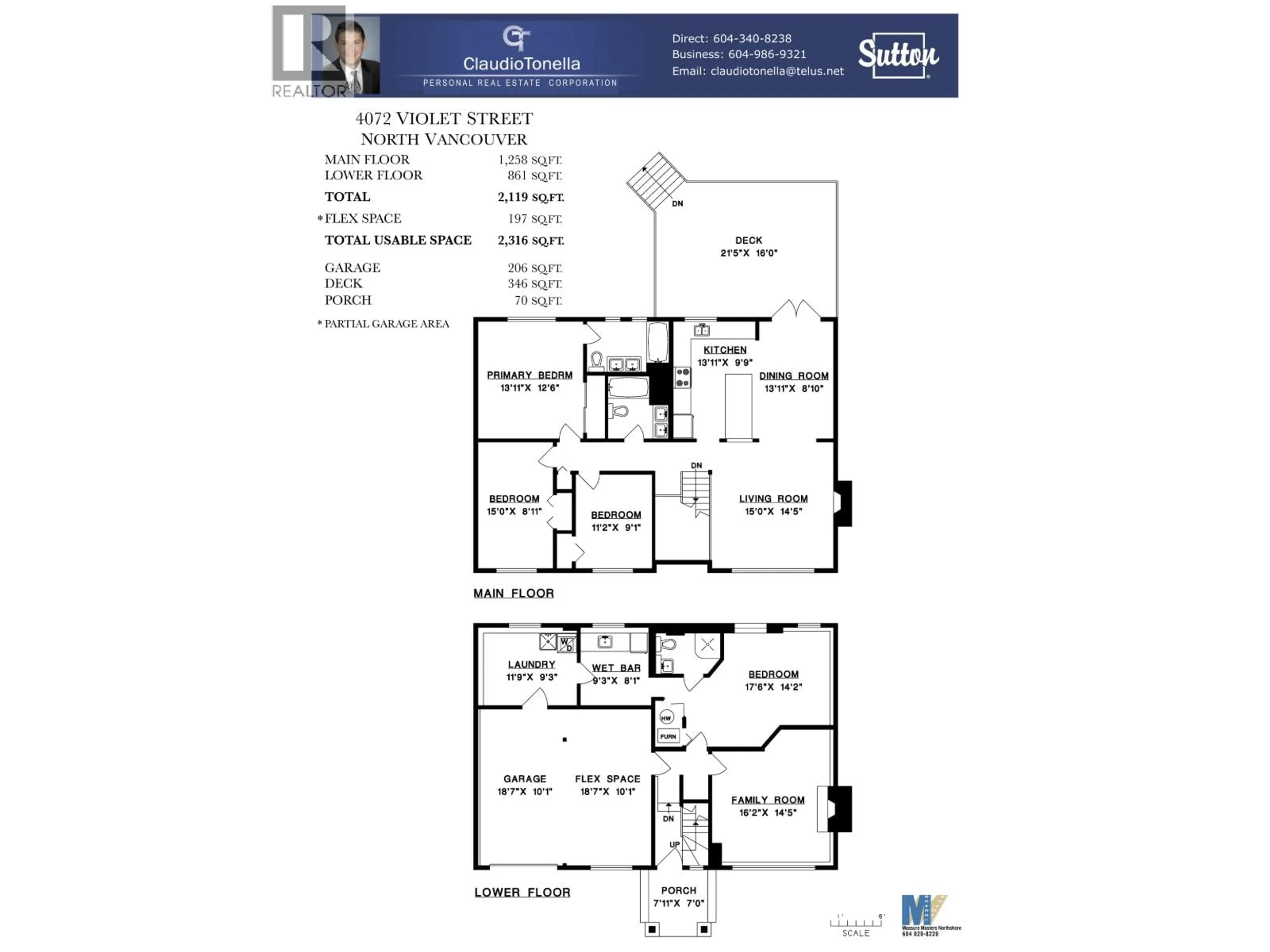 Floor plan for 4072 VIOLET STREET, North Vancouver British Columbia V7G1E3