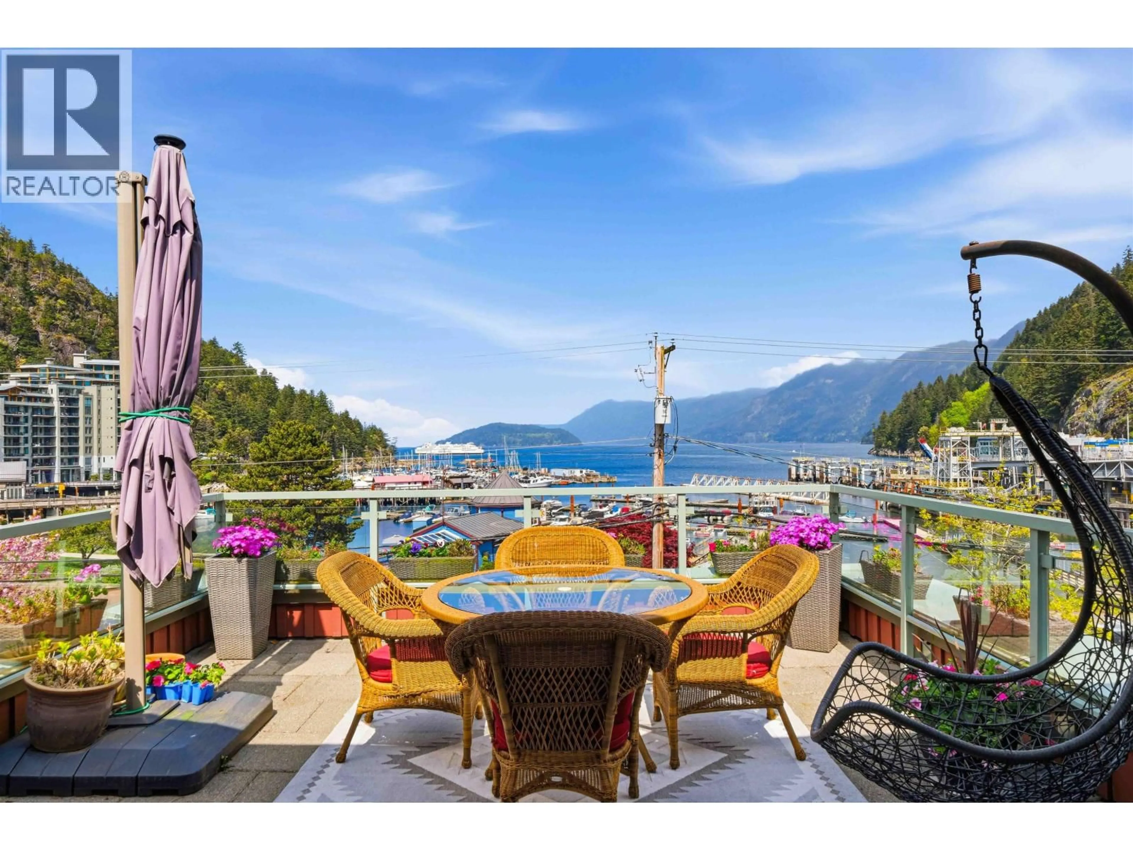 Balcony in the apartment, water/lake/river/ocean view for PH 1 - 6688 ROYAL AVENUE, West Vancouver British Columbia V7W2B9