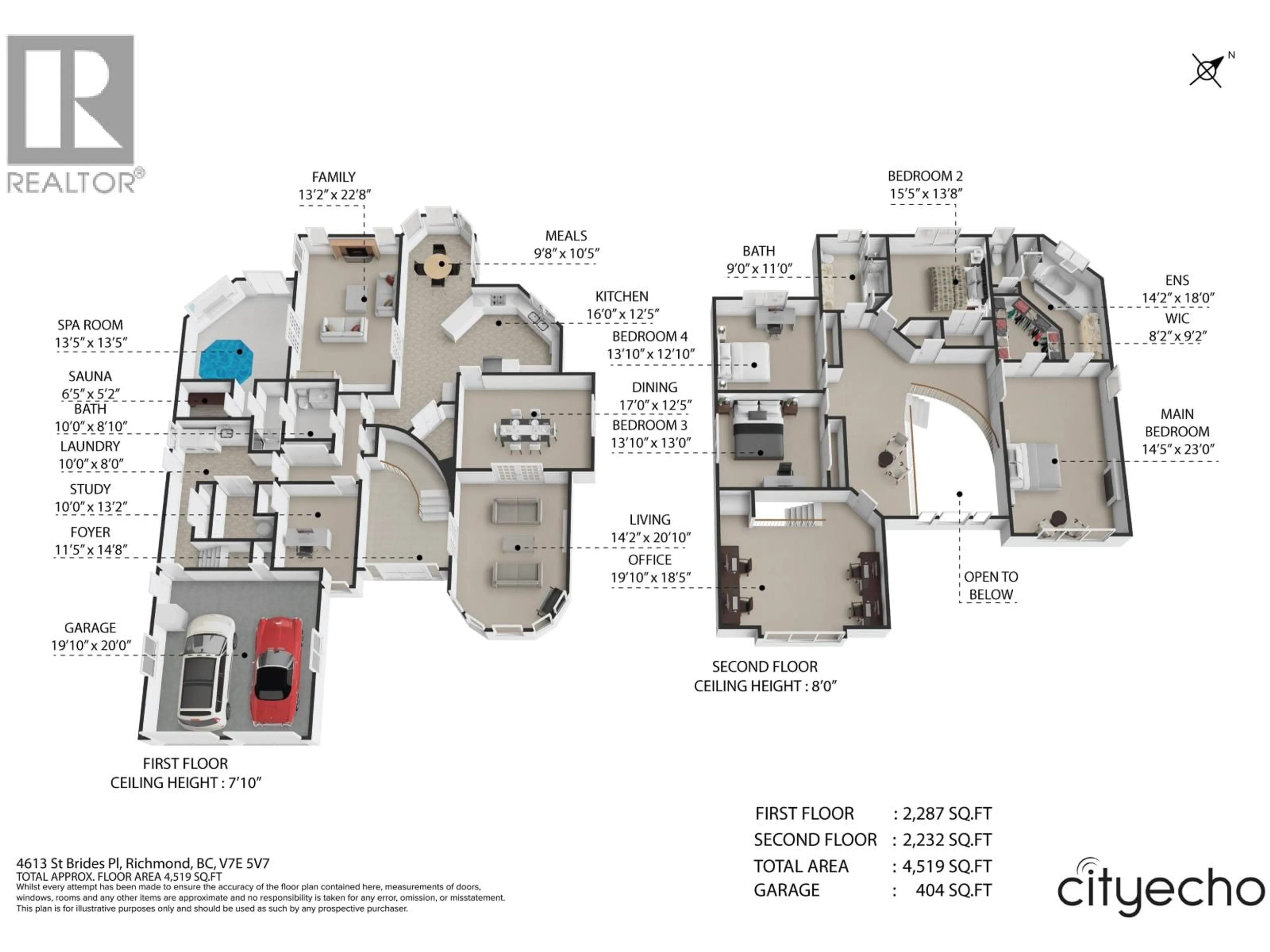 Floor plan for 4613 ST. BRIDES PLACE, Richmond British Columbia V7E5V7