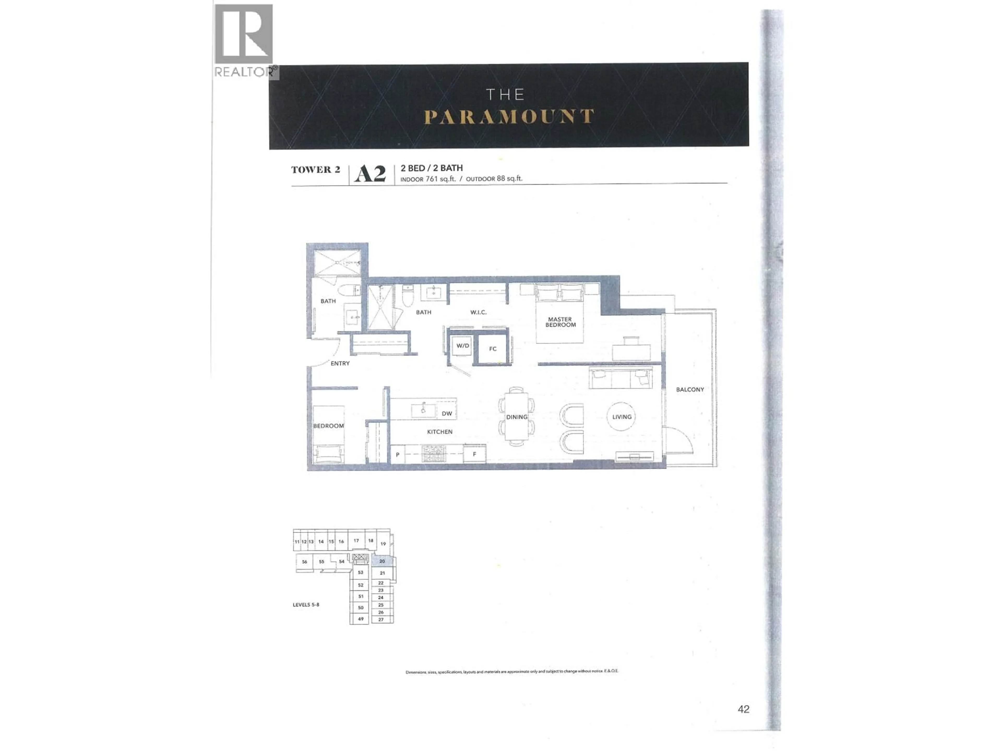 Floor plan for 820 - 6328 NO. 3 ROAD, Richmond British Columbia V6Y0L6