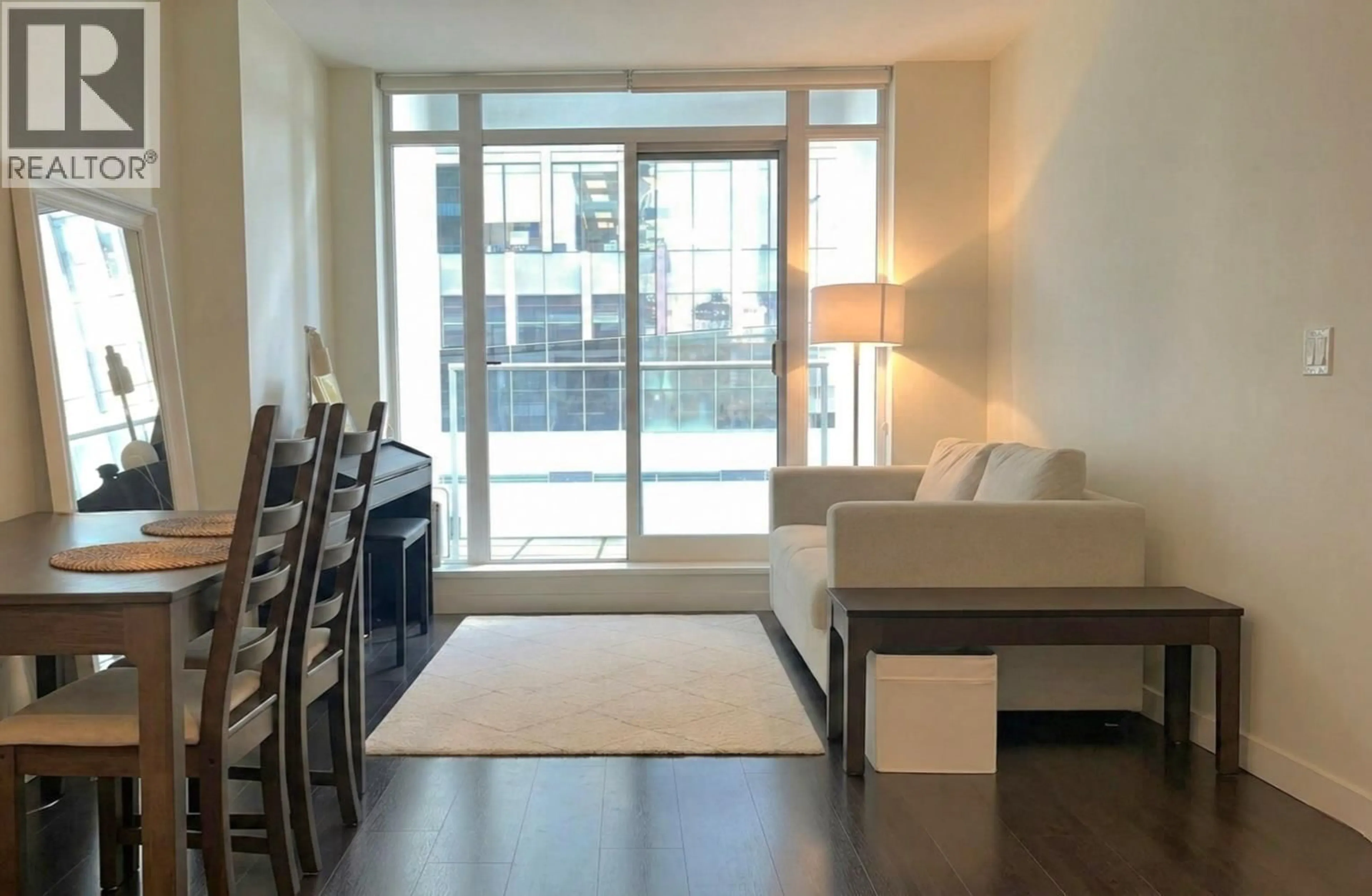 Living room with furniture, wood/laminate floor for 403 - 6333 SILVER AVENUE, Burnaby British Columbia V5H0C3