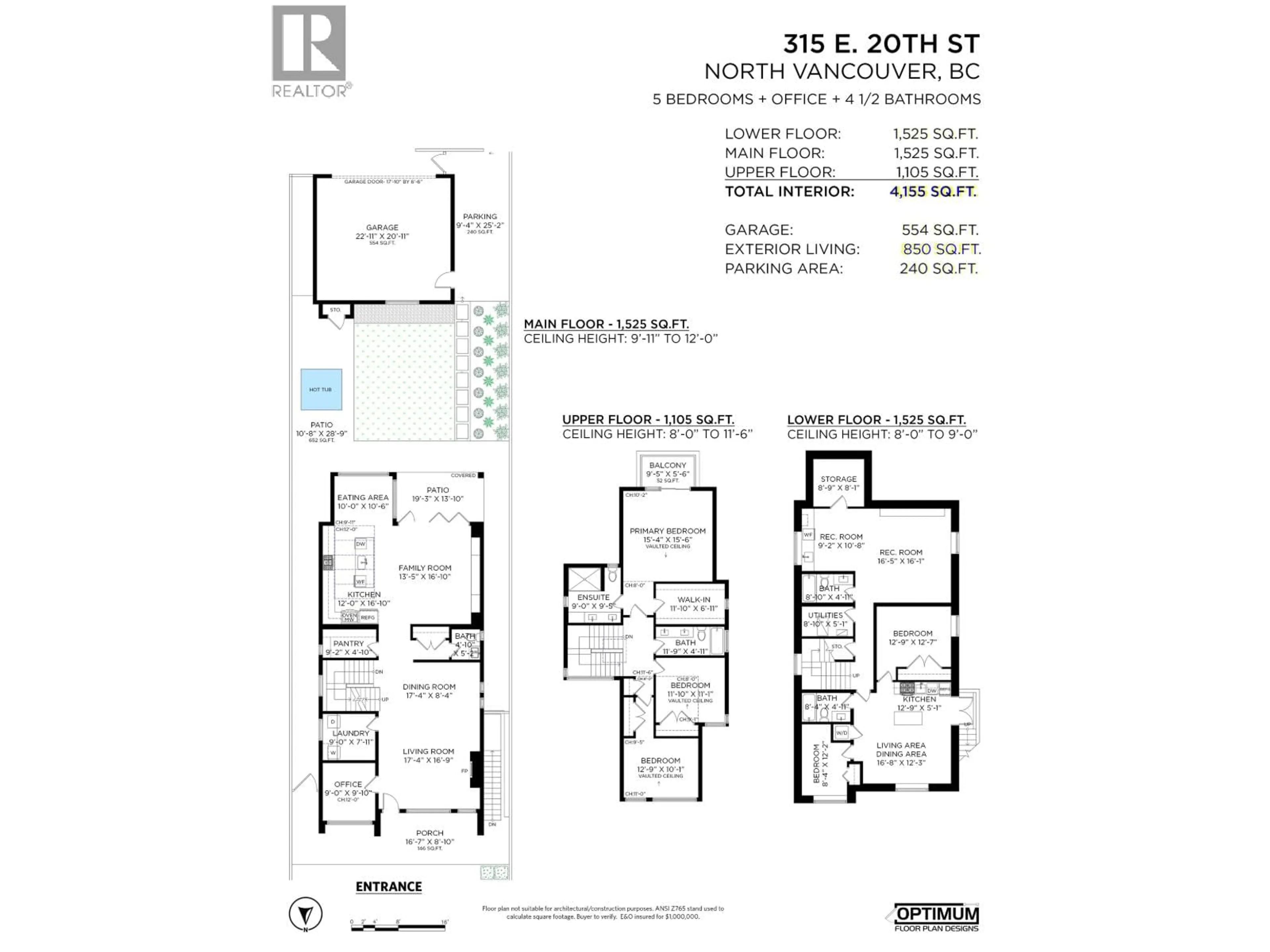 Floor plan for 315 20TH STREET, North Vancouver British Columbia V7L3A8