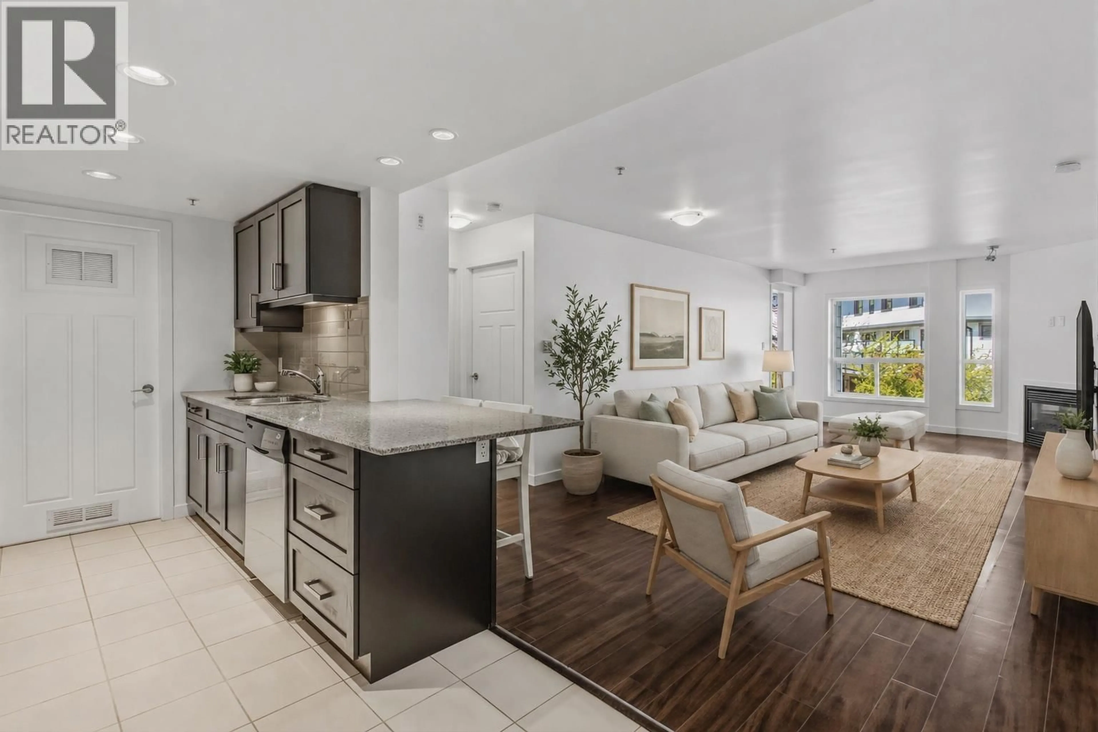 Open concept kitchen, ceramic/tile floor for 203 - 1212 MAIN STREET, Squamish British Columbia V8B0A6