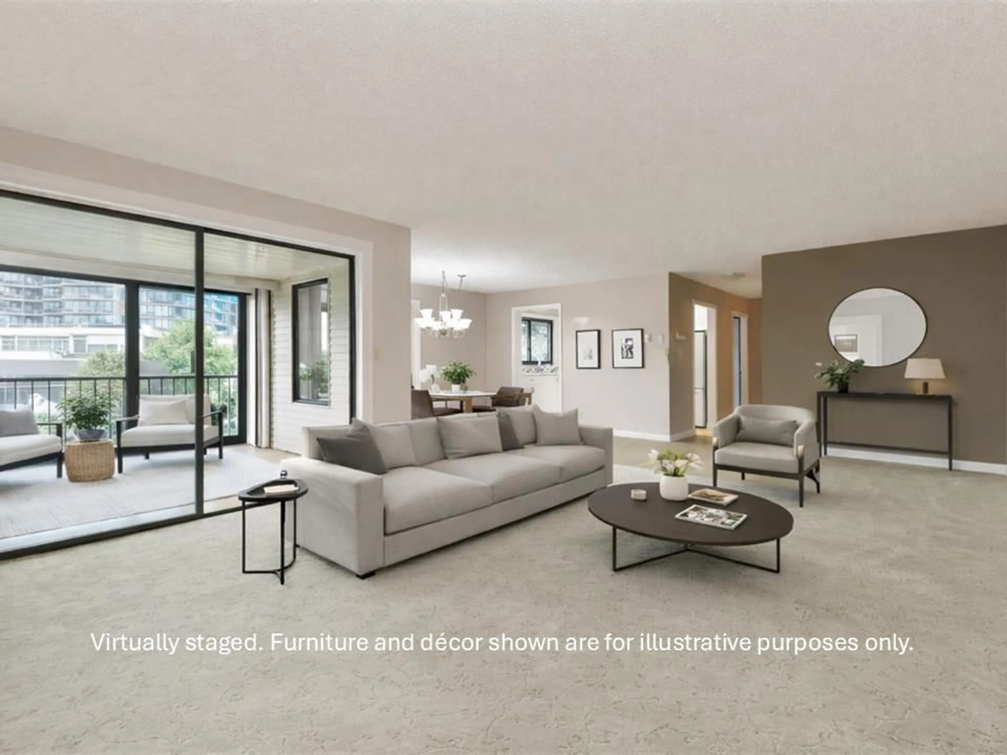 Living room with furniture, ceramic/tile floor for 301 - 15317 THRIFT AVENUE, White Rock British Columbia V4B2L4
