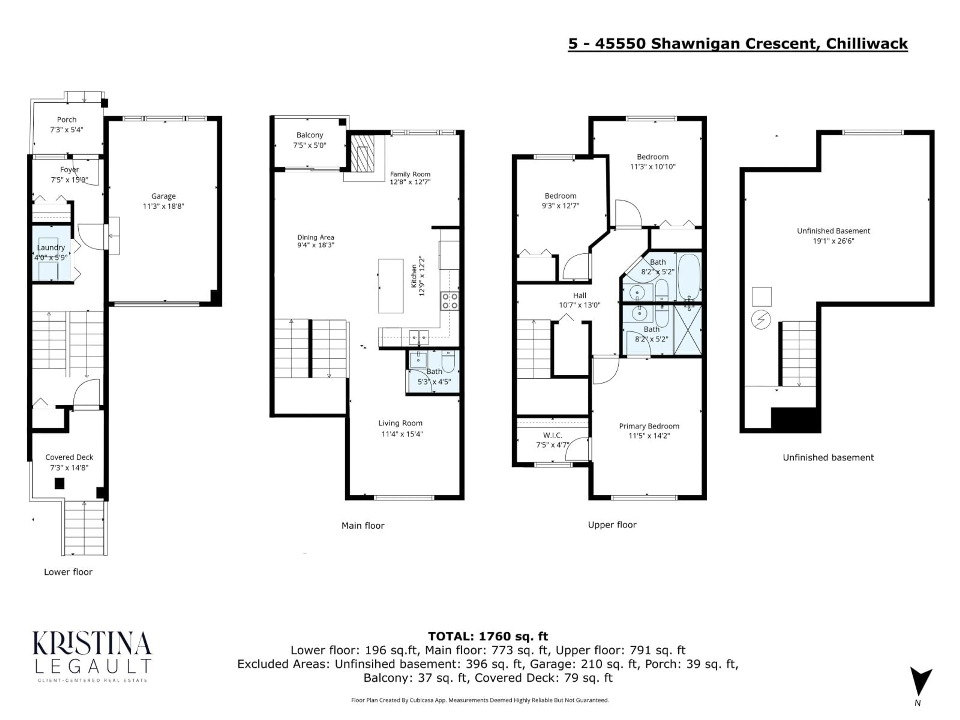Floor plan for 5 - 45550 SHAWNIGAN CRESCENT, Chilliwack British Columbia V2R5Y1