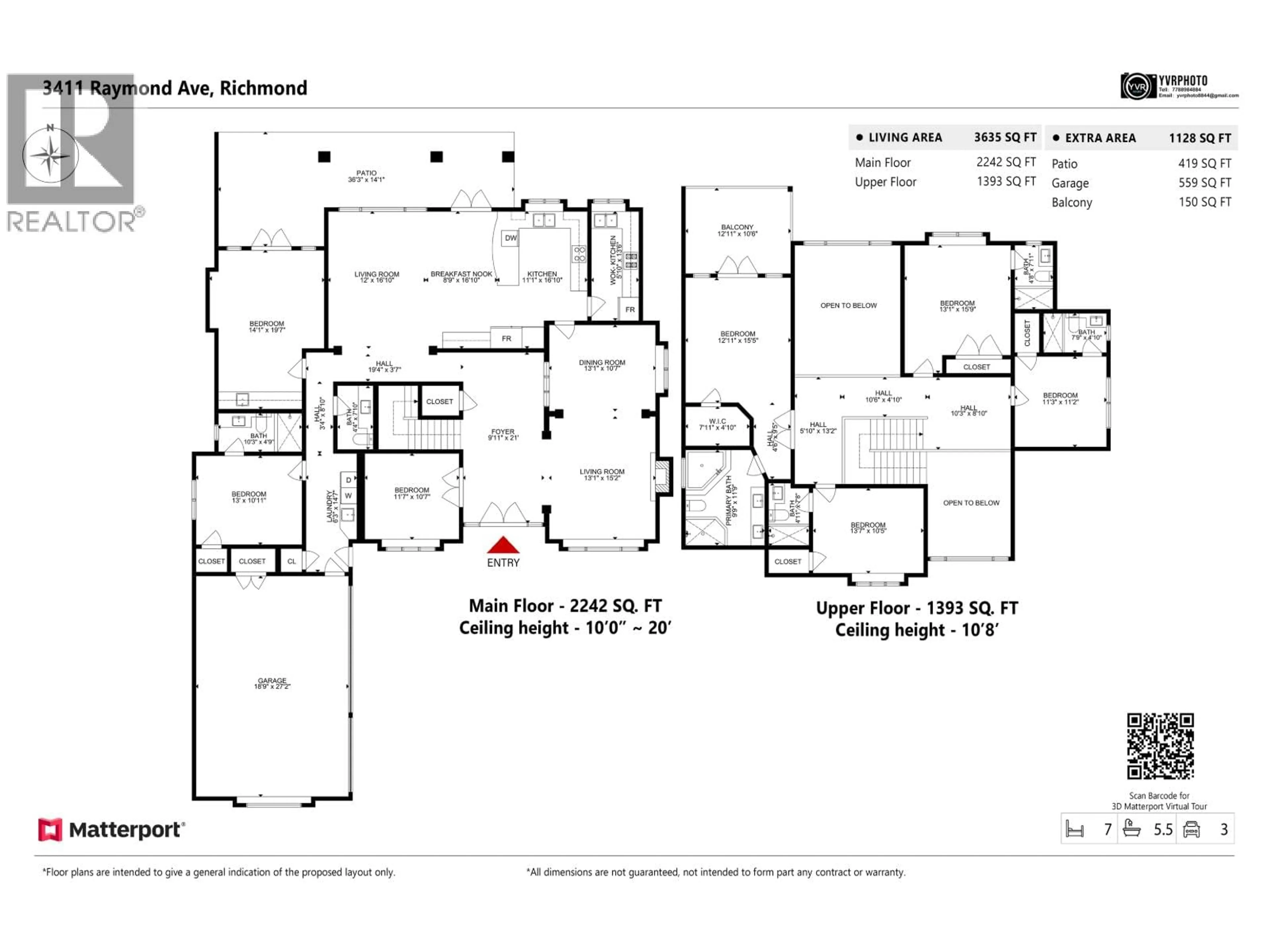 Floor plan for 3411 RAYMOND AVENUE, Richmond British Columbia V7E1A9