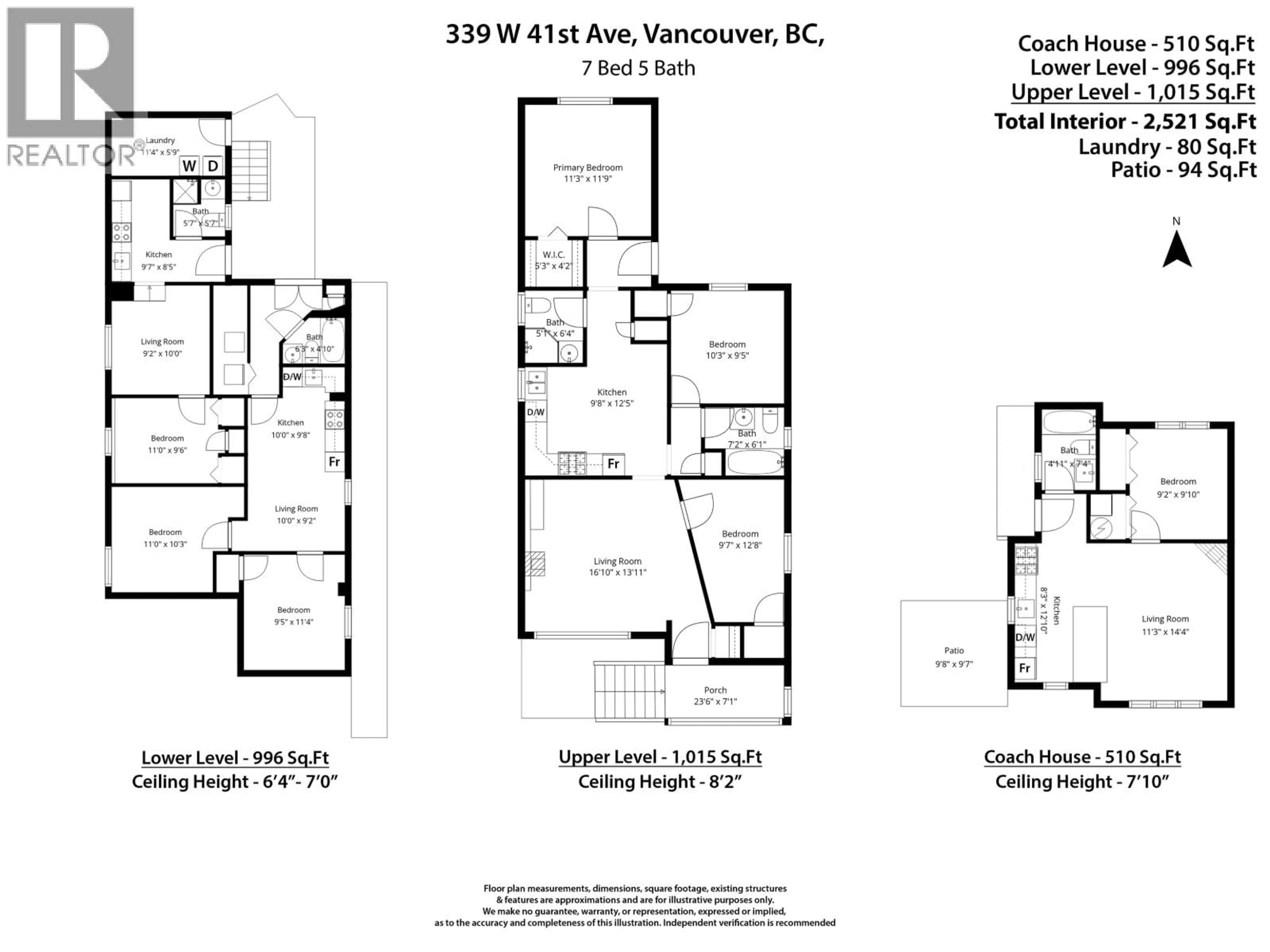 Floor plan for 339 41ST AVENUE, Vancouver British Columbia V5W1N9
