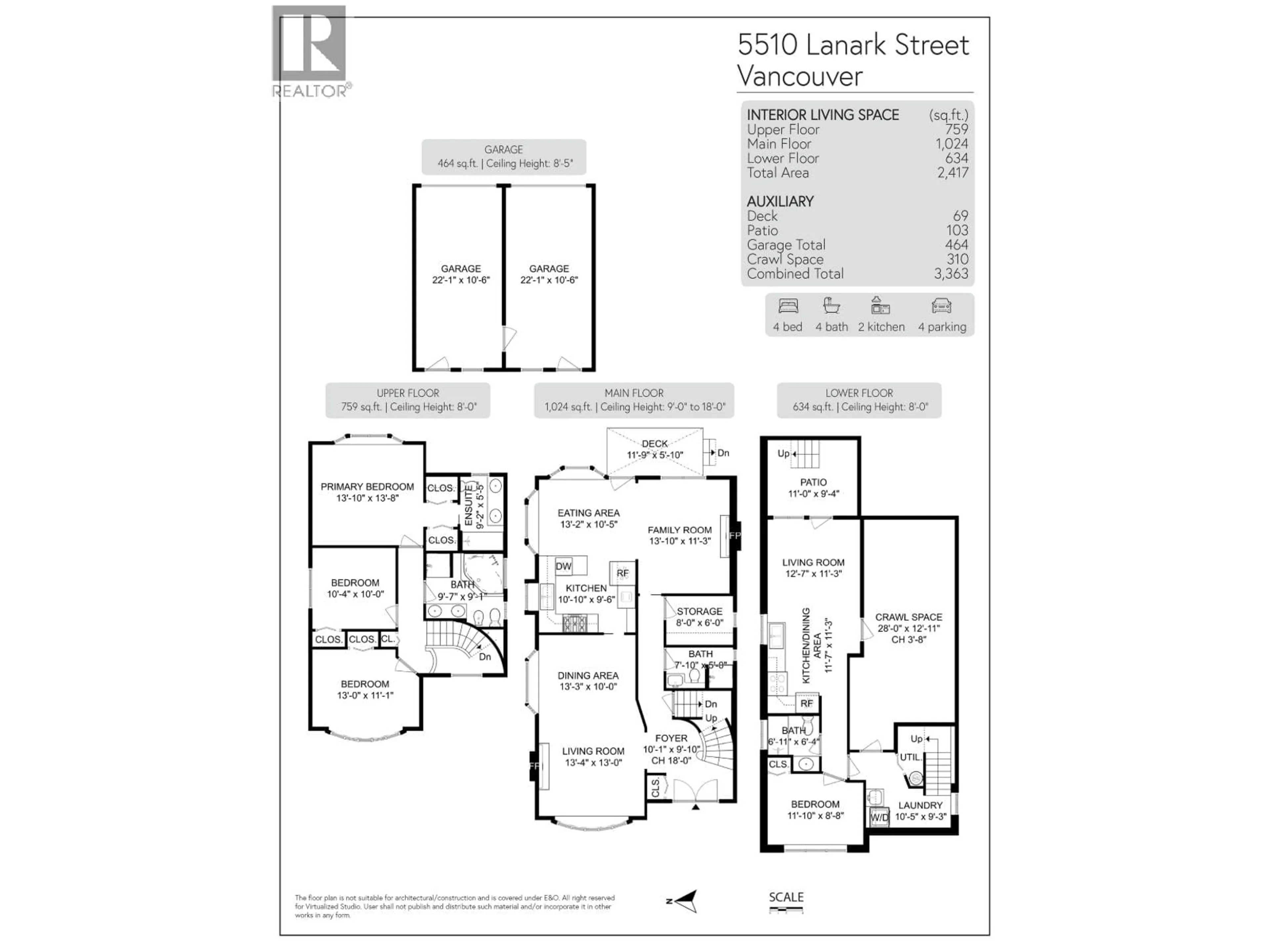Floor plan for 5510 LANARK STREET, Vancouver British Columbia V5P2Y3