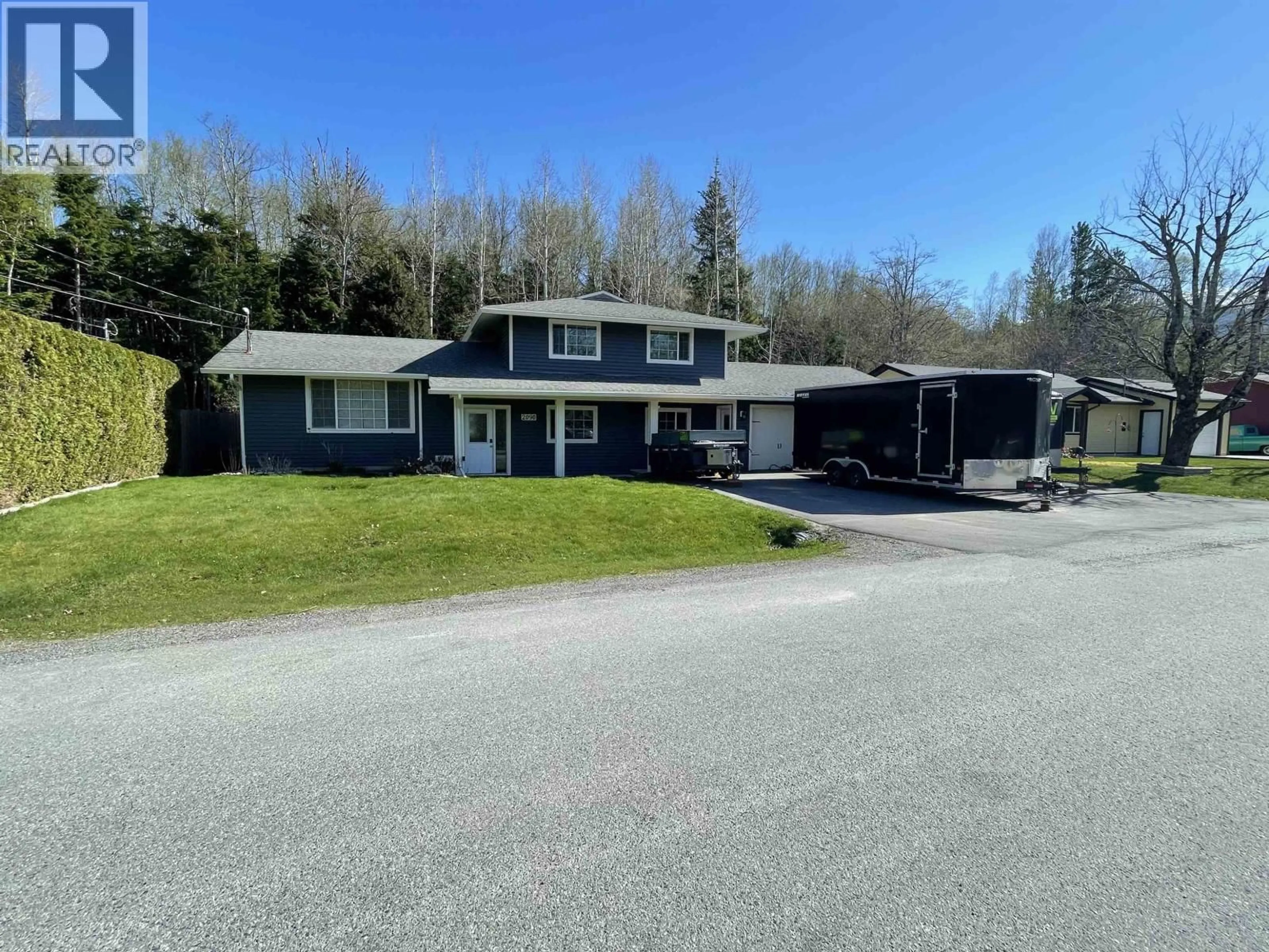 A pic from outside/outdoor area/front of a property/back of a property/a pic from drone, street for 2090 CHURCHILL DRIVE, Terrace British Columbia V8G0E8