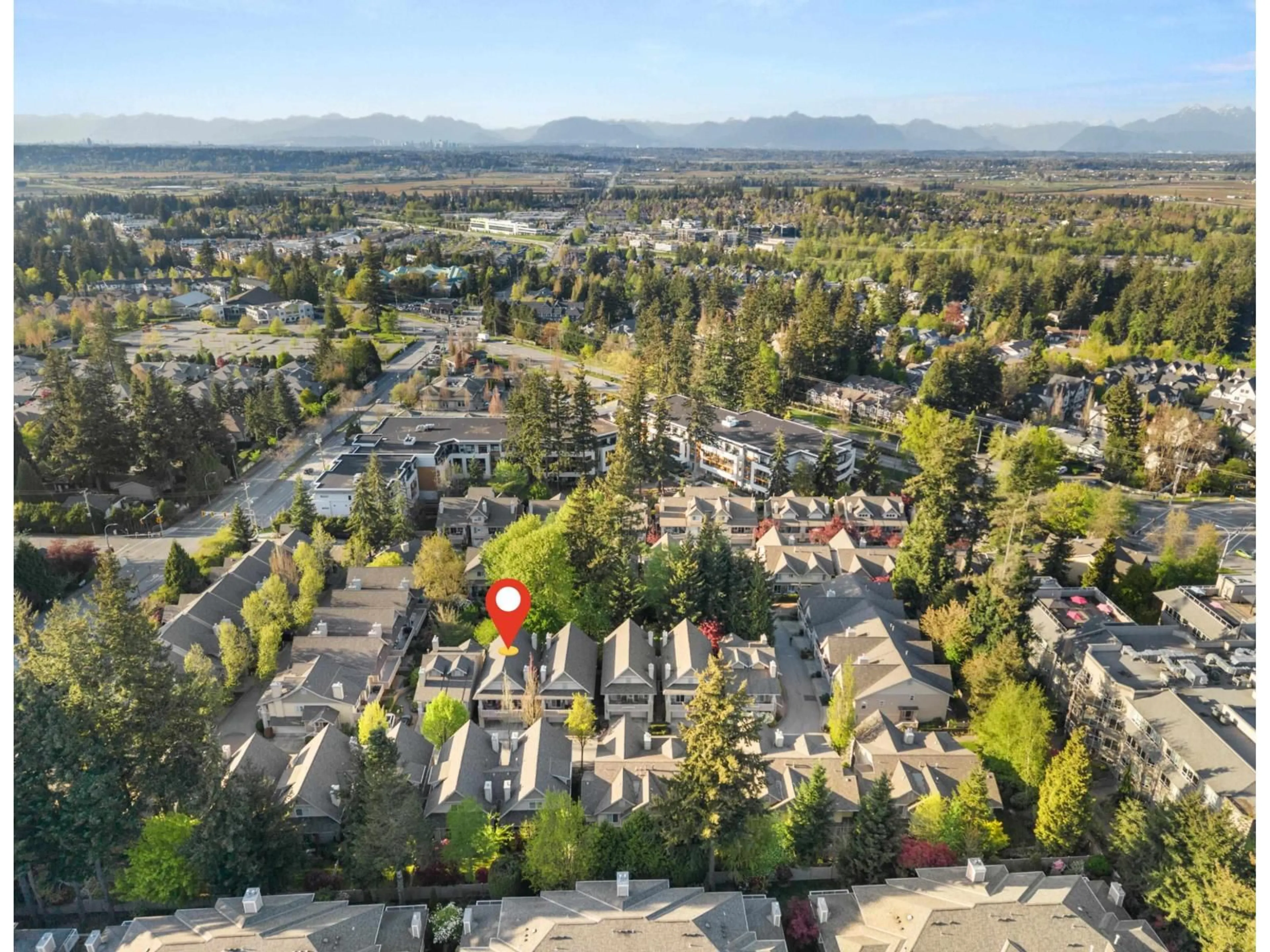 A pic from outside/outdoor area/front of a property/back of a property/a pic from drone, mountain view for 28 - 2588 152 STREET, Surrey British Columbia V4P3H9