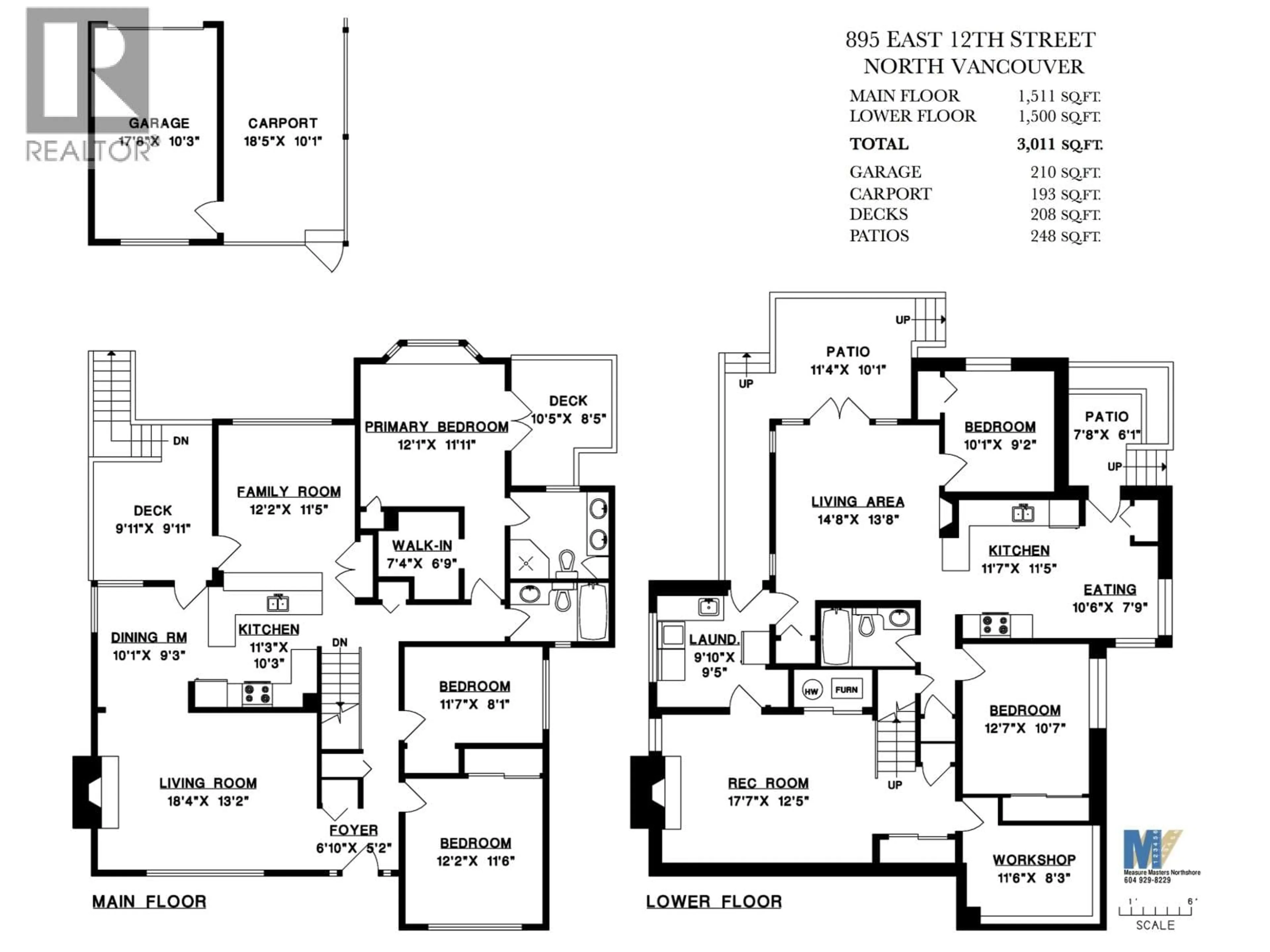 Floor plan for 895 12TH STREET, North Vancouver British Columbia V7L2L2