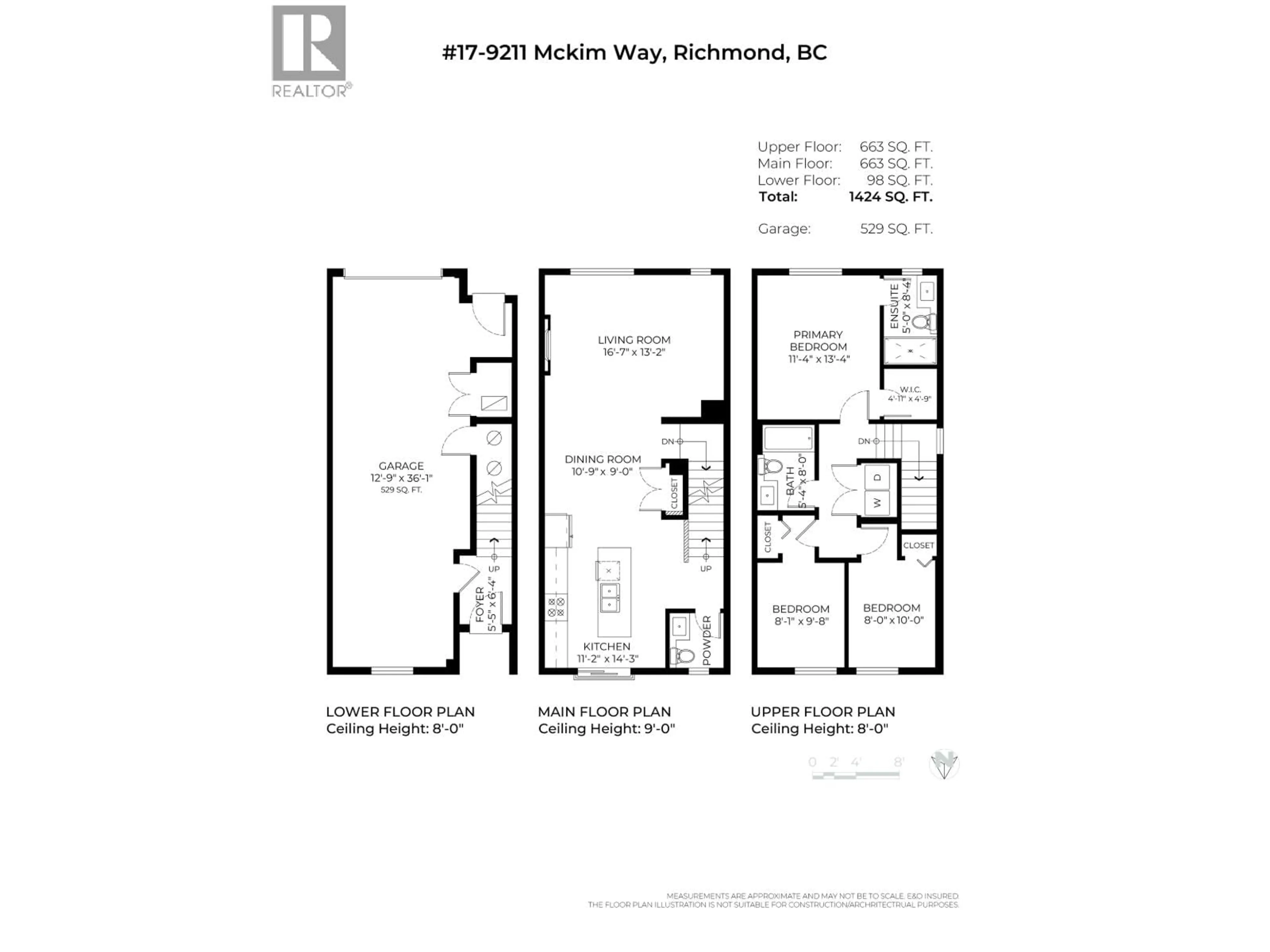 Floor plan for 17 - 9211 MCKIM WAY, Richmond British Columbia V6X0T1