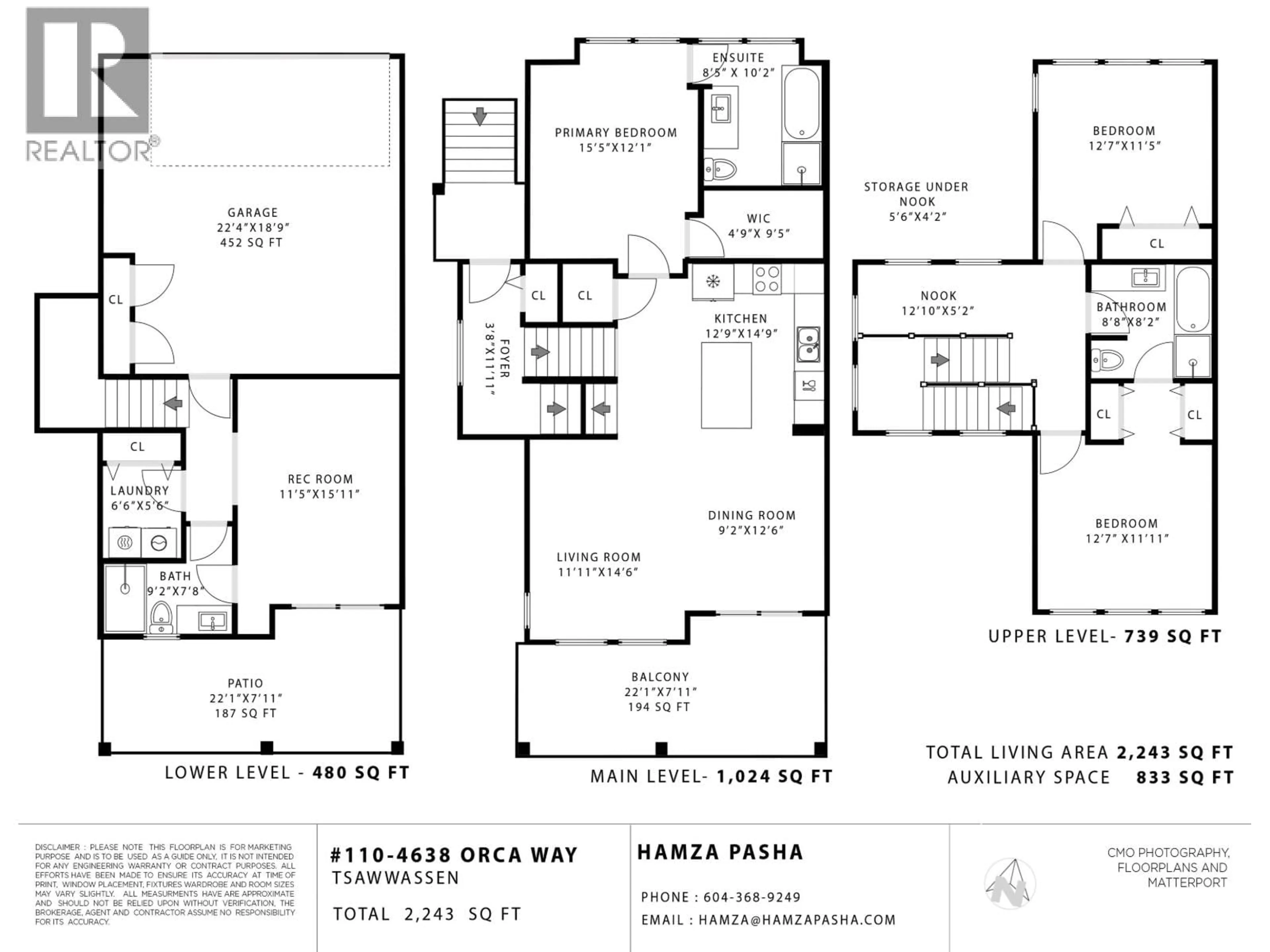 Floor plan for 110 - 4638 ORCA WAY, Tsawwassen British Columbia V4M0C2