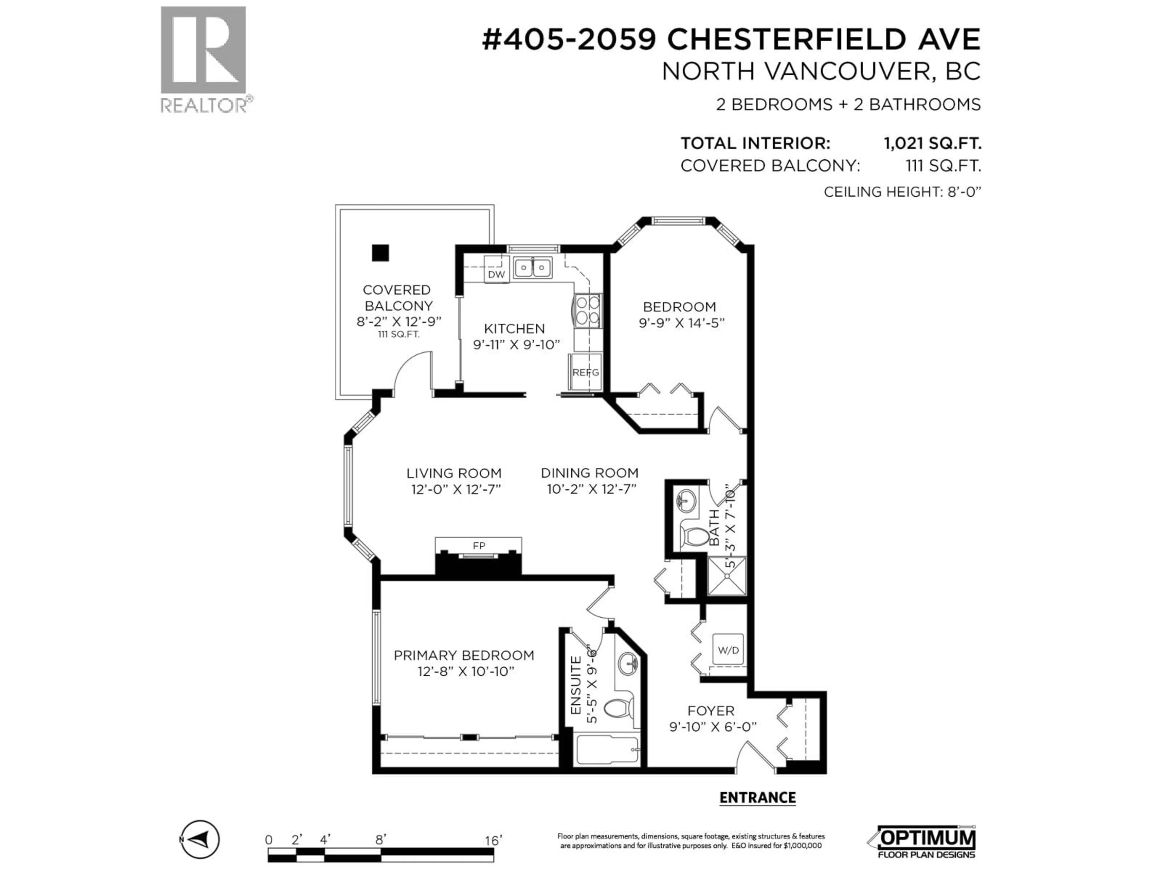 Floor plan for 405 - 2059 CHESTERFIELD AVENUE, North Vancouver British Columbia V7M2P4