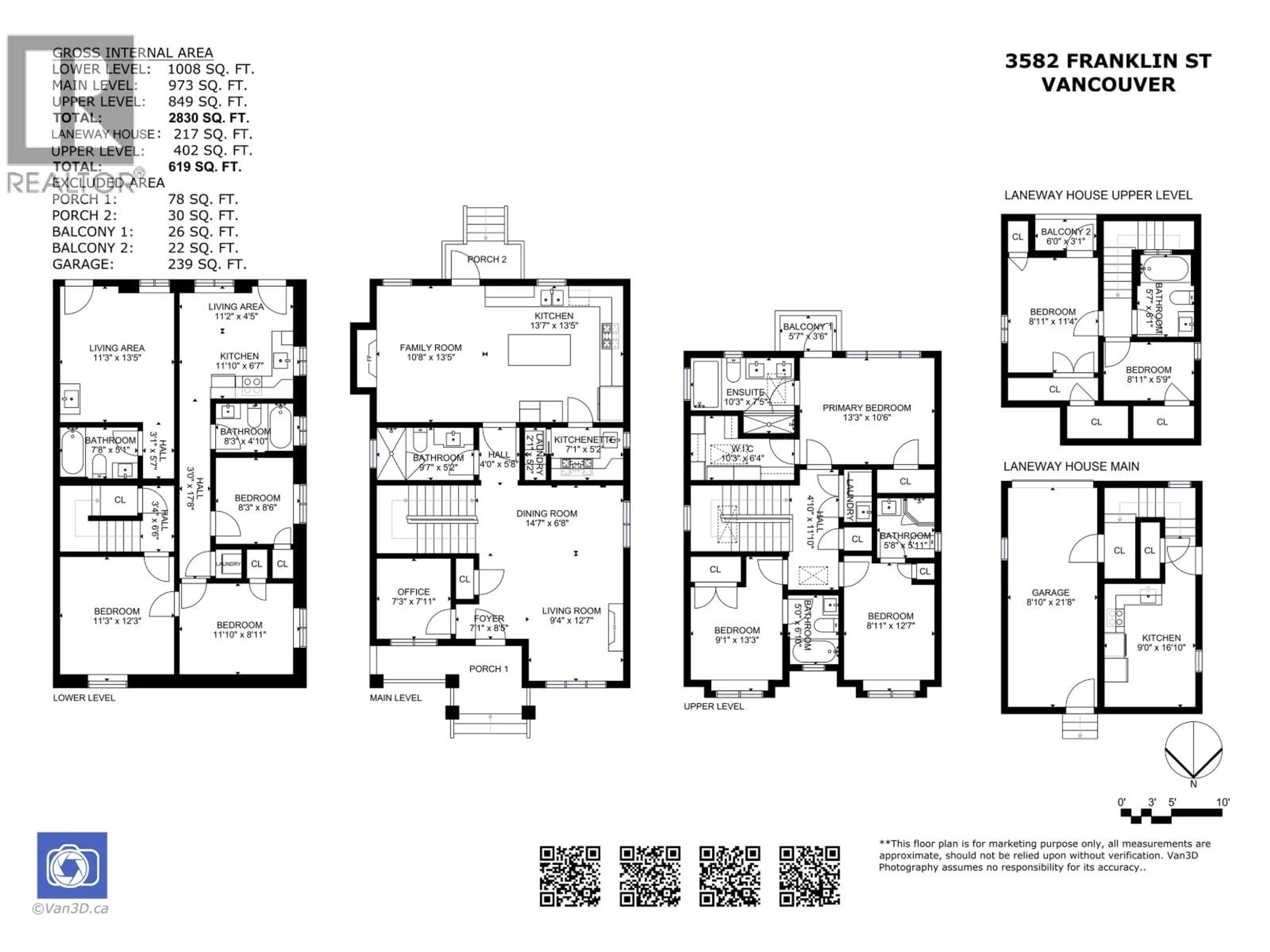 Floor plan for 3582 FRANKLIN STREET, Vancouver British Columbia V5K1Y5
