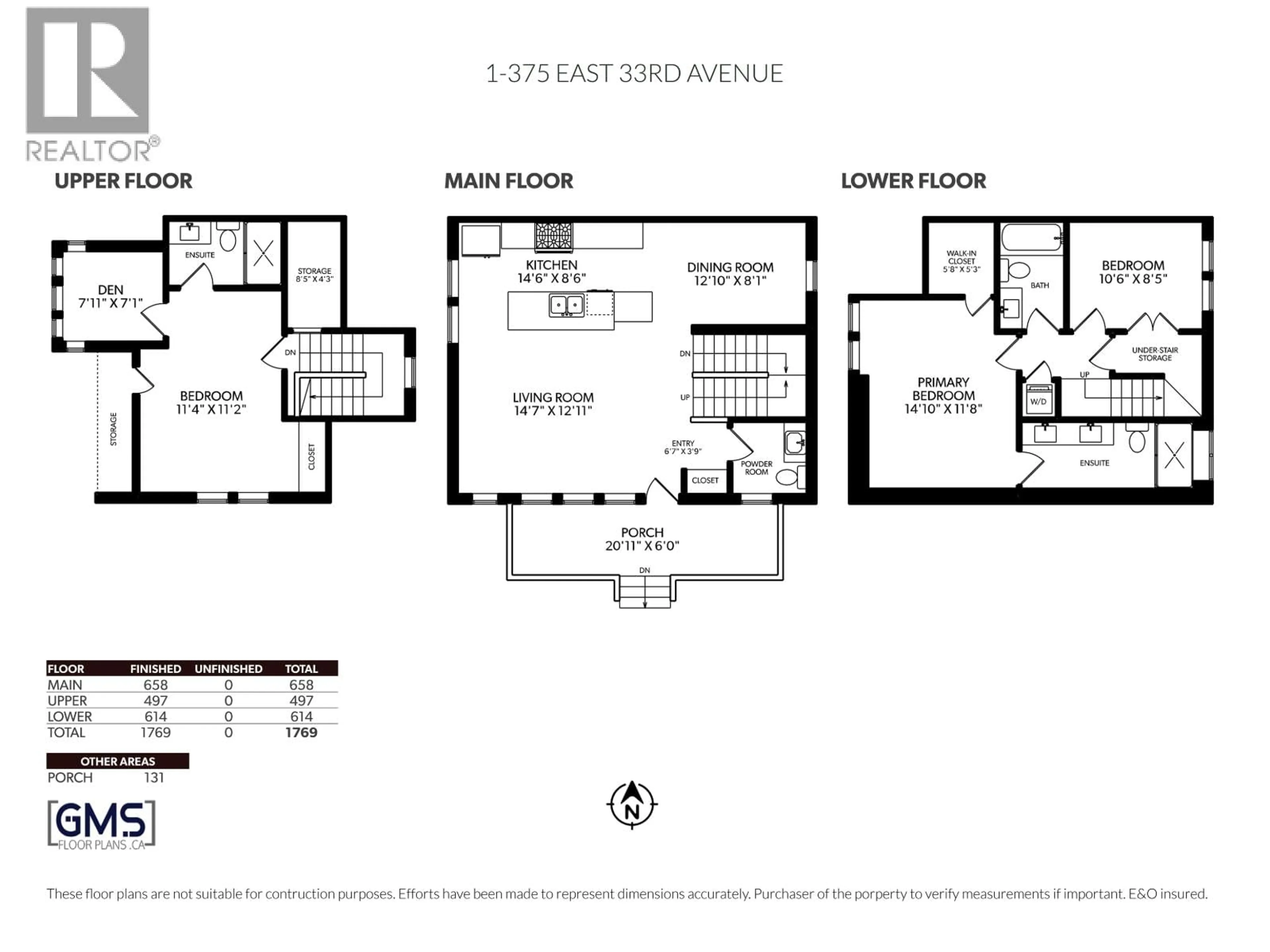 Floor plan for 1 - 375 33RD AVENUE, Vancouver British Columbia V5V2Z8