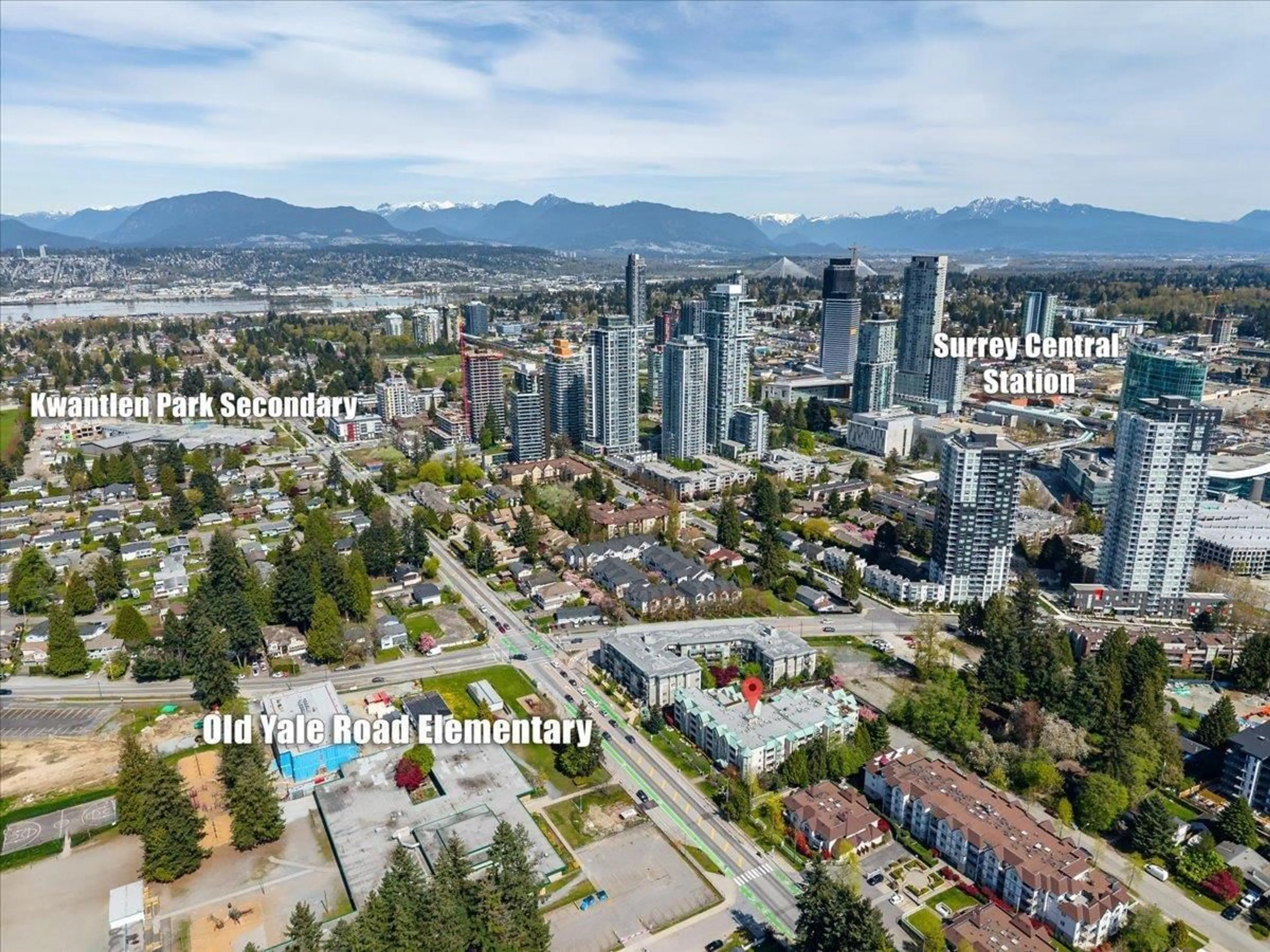 A pic from outside/outdoor area/front of a property/back of a property/a pic from drone, city buildings view from balcony for 114 - 10128 132 STREET, Surrey British Columbia V3T3T5