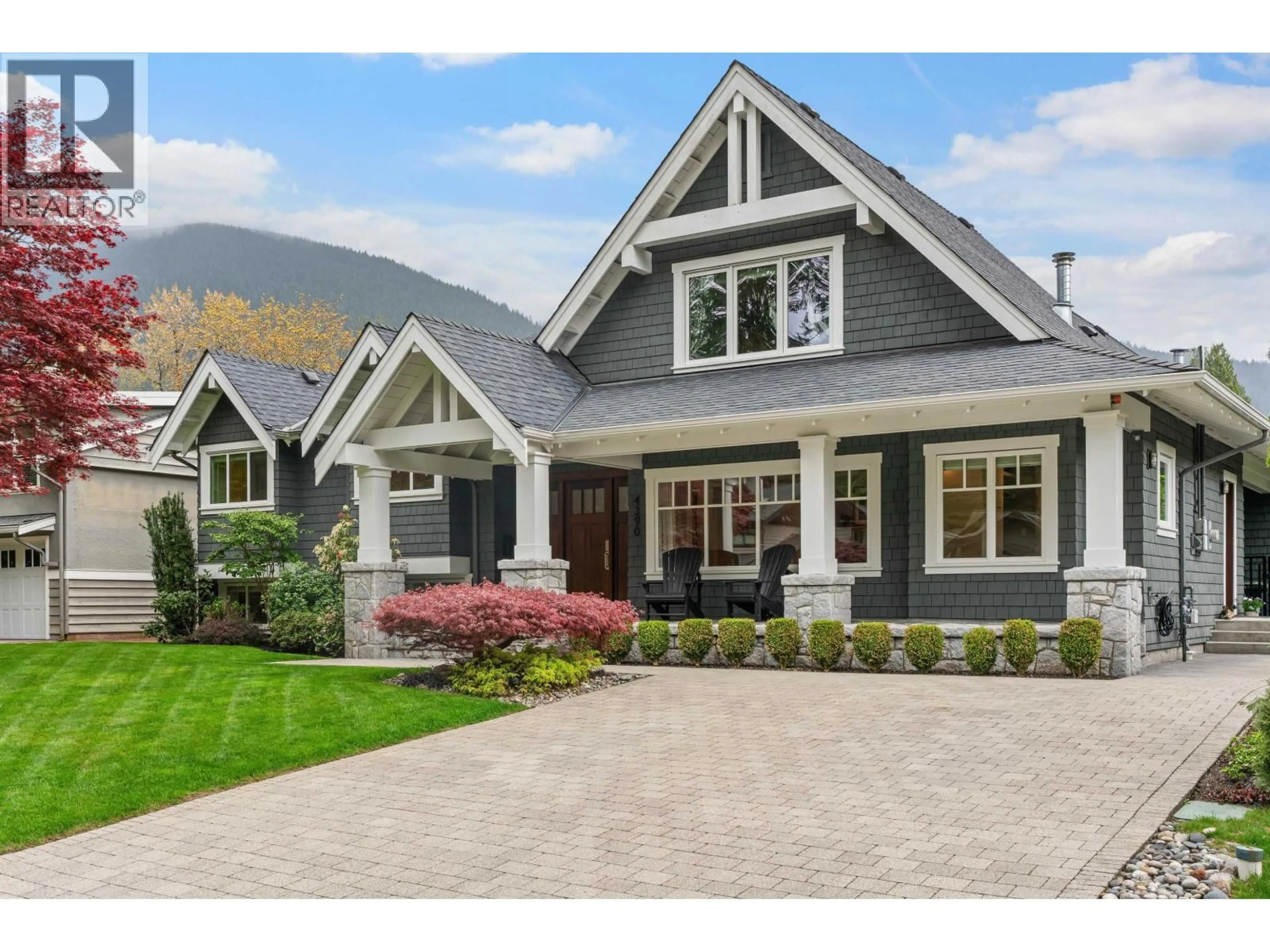 Home with brick exterior material, mountain view for 4390 CHEVIOT ROAD, North Vancouver British Columbia V7R3T4