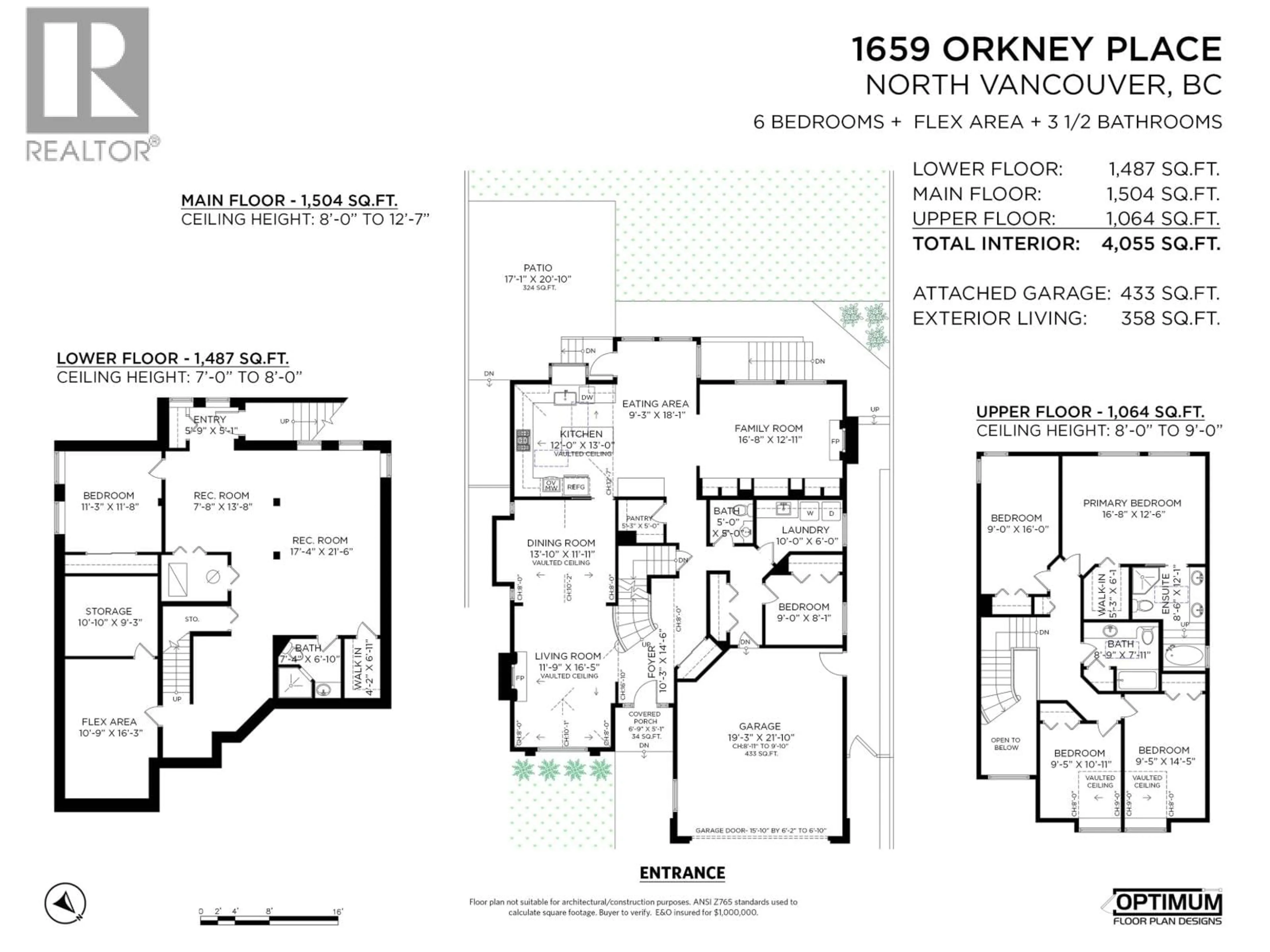 Floor plan for 1659 ORKNEY PLACE, North Vancouver British Columbia V7H2Z1