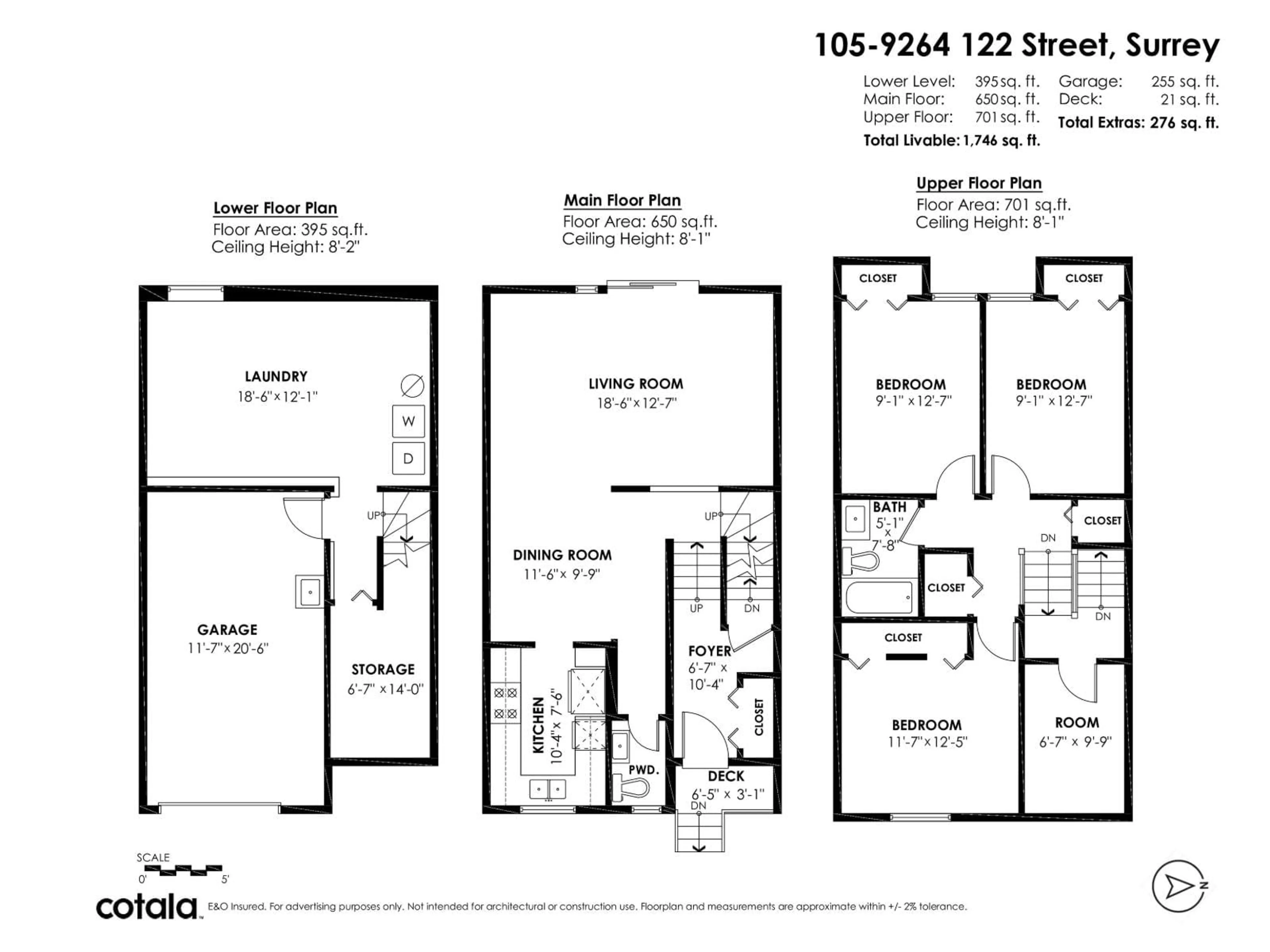 Floor plan for 105 - 9264 122 STREET, Surrey British Columbia V3V4L5