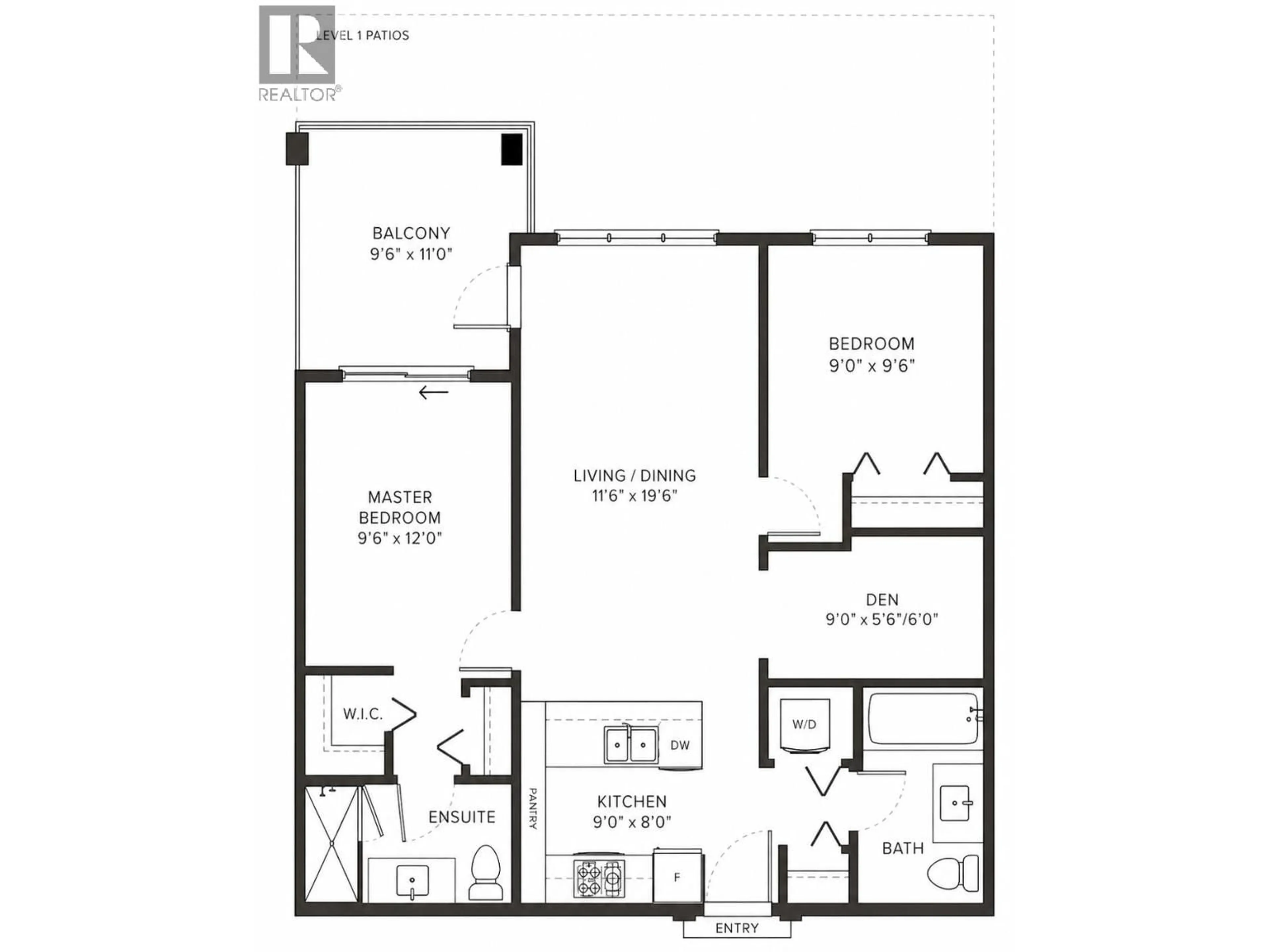 Floor plan for 309 - 23222 GILLEY ROAD, Richmond British Columbia V6V0C8