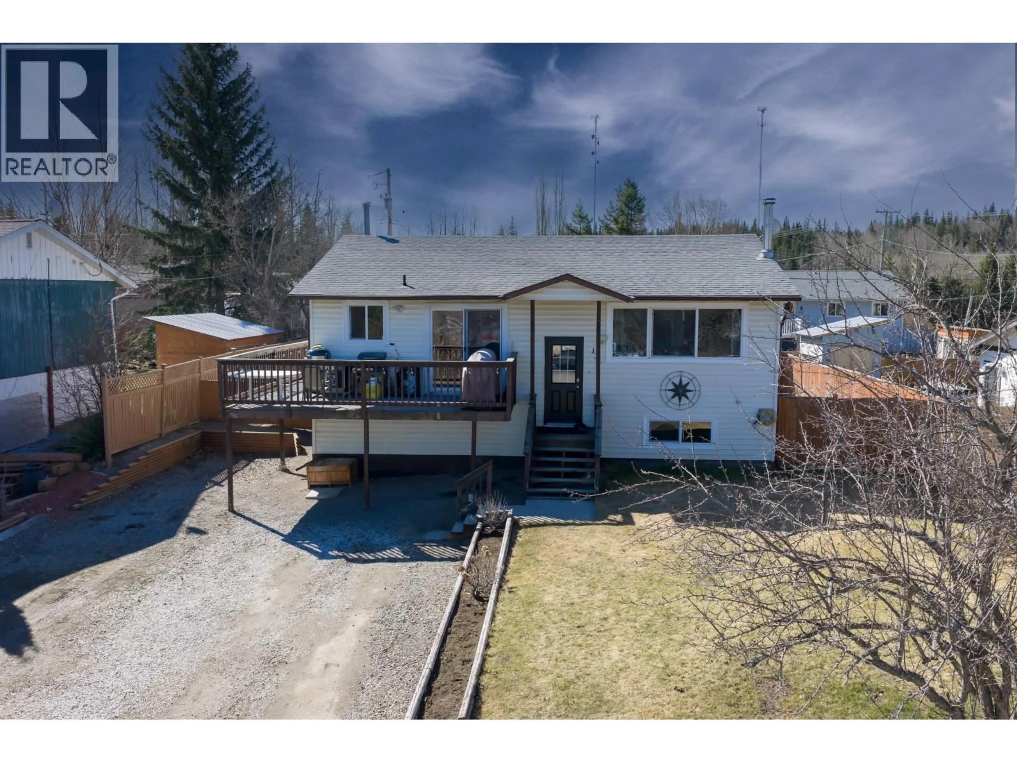 A pic from outside/outdoor area/front of a property/back of a property/a pic from drone, street for 138 6TH STREET, Vanderhoof British Columbia V0J3A0
