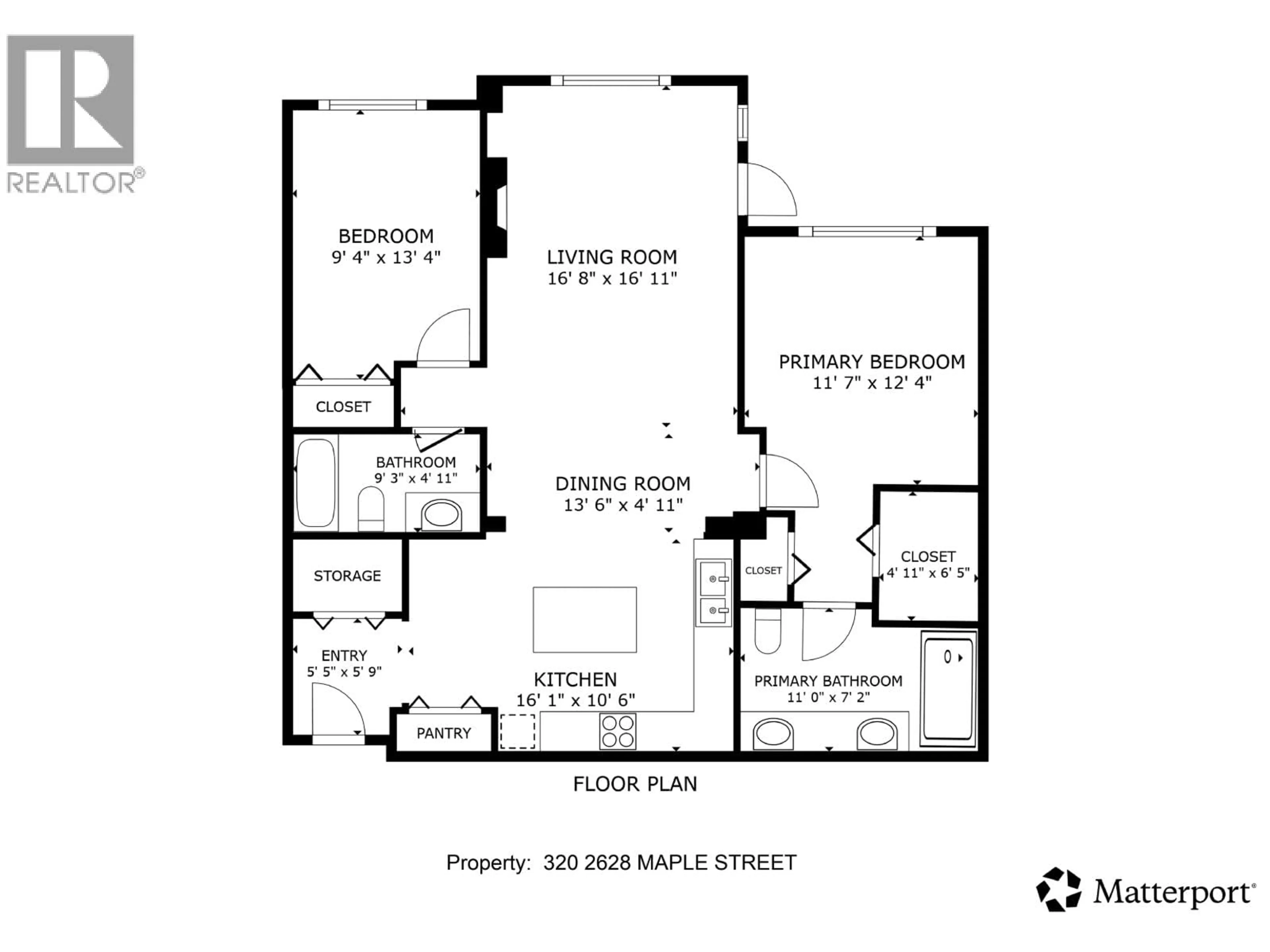 Floor plan for 320 - 2628 MAPLE STREET, Port Coquitlam British Columbia V3C0E2