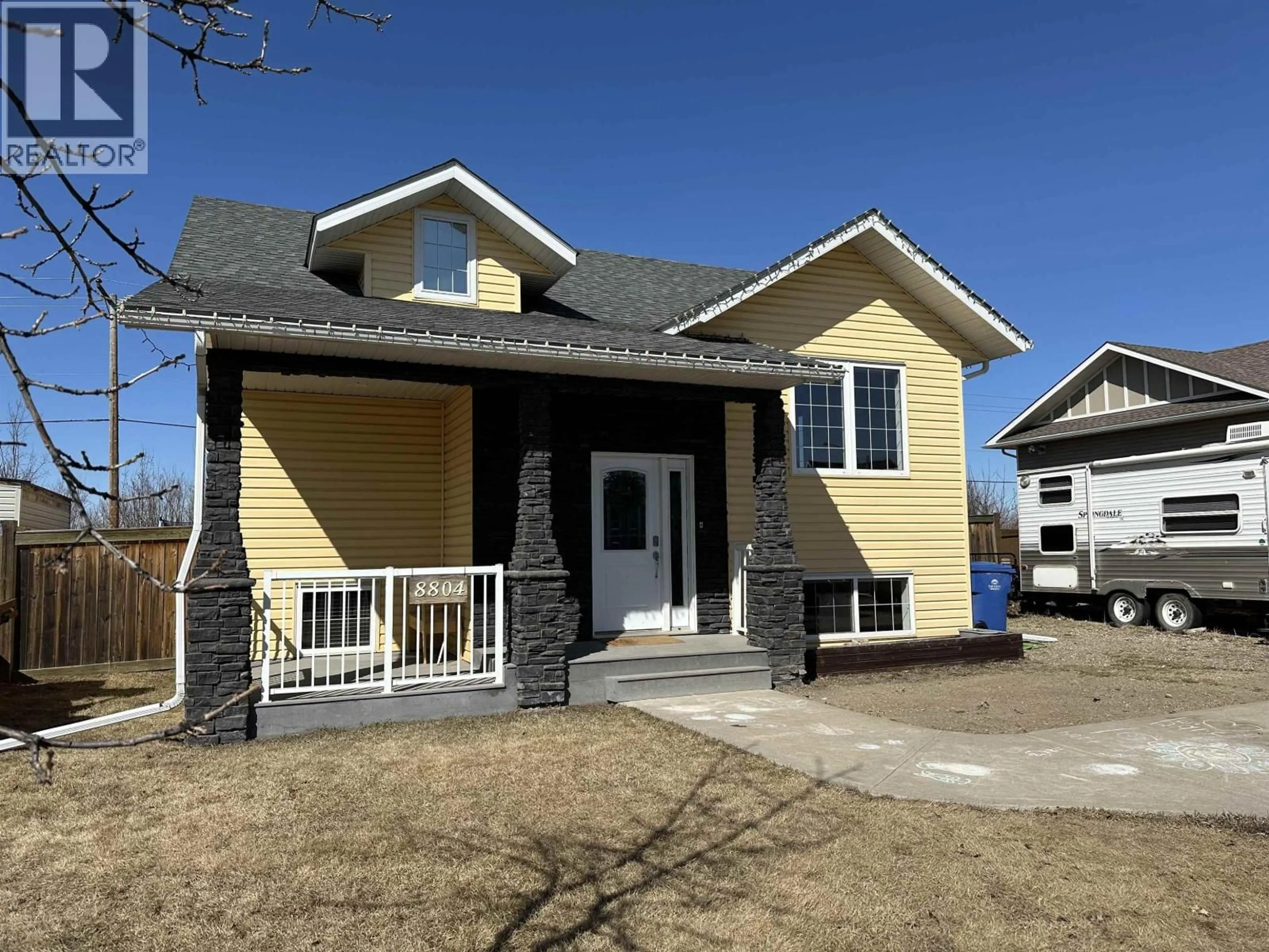 Home with vinyl exterior material, street for 8804 118A AVENUE, Fort St. John British Columbia V1J0H8