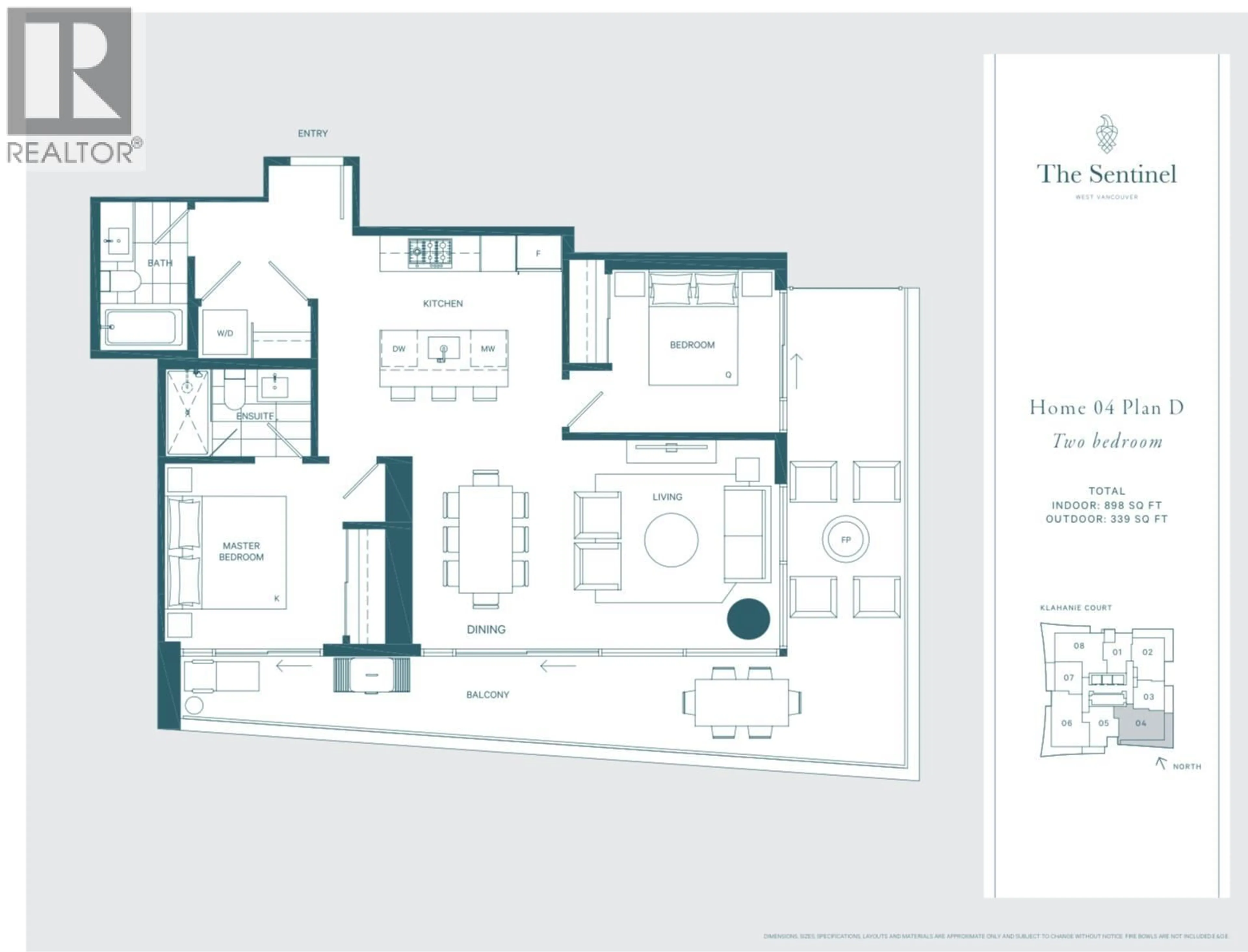 Floor plan for 1104 - 200 KLAHANIE COURT, West Vancouver British Columbia V7P0E4