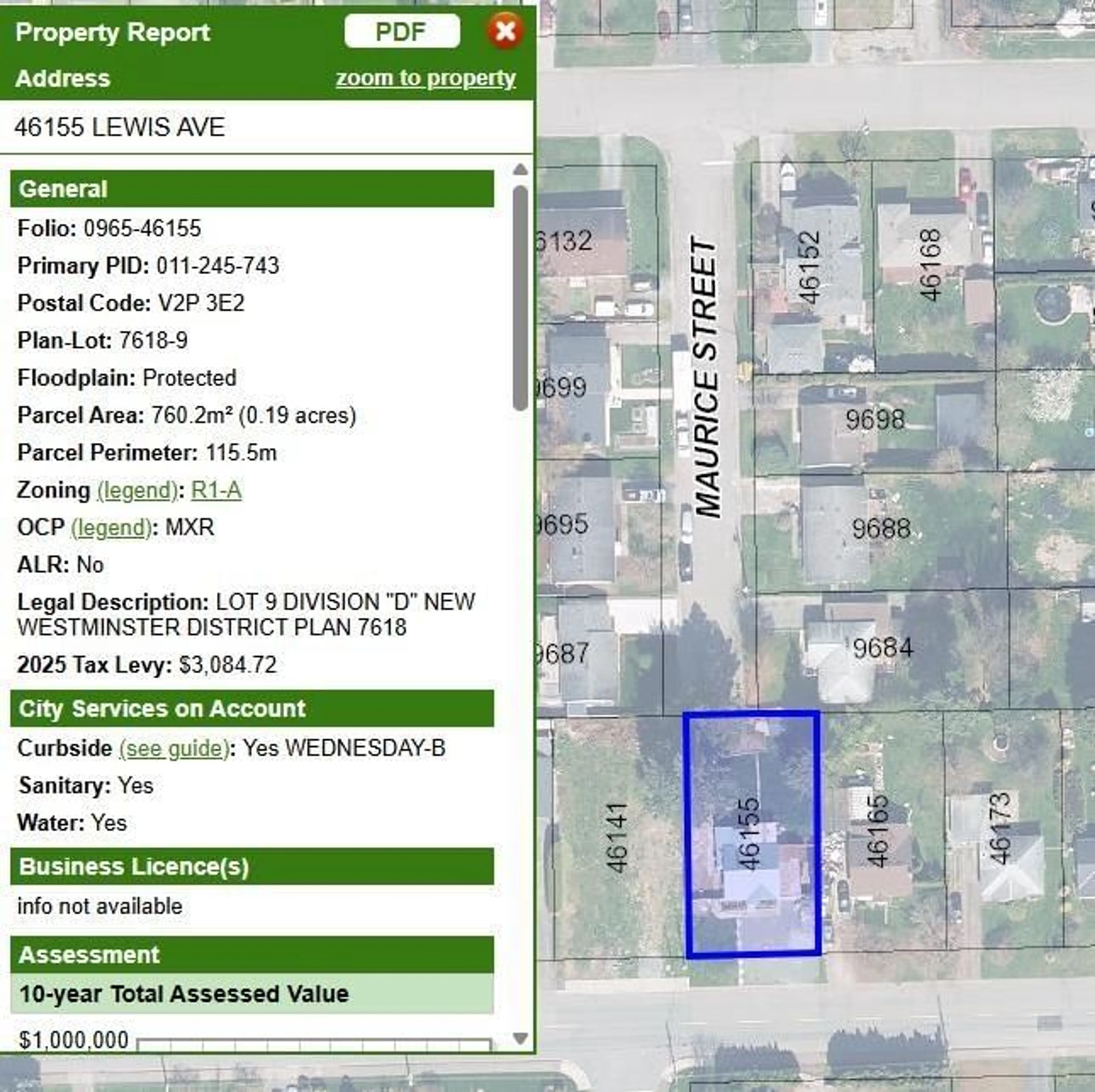 A pic from outside/outdoor area/front of a property/back of a property/a pic from drone, street for 46155 LEWIS AVENUE, Chilliwack British Columbia V2P3E2
