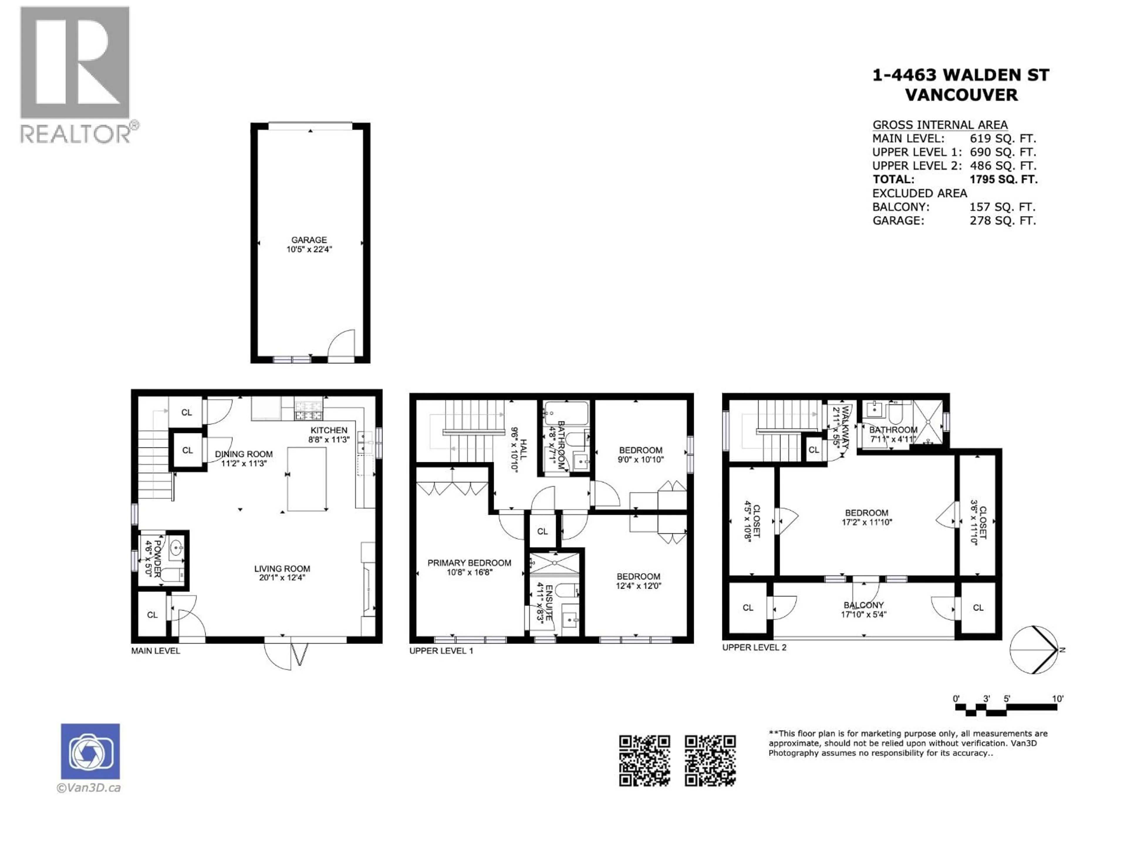 Floor plan for 1 - 4463 WALDEN STREET, Vancouver British Columbia V5V3S4