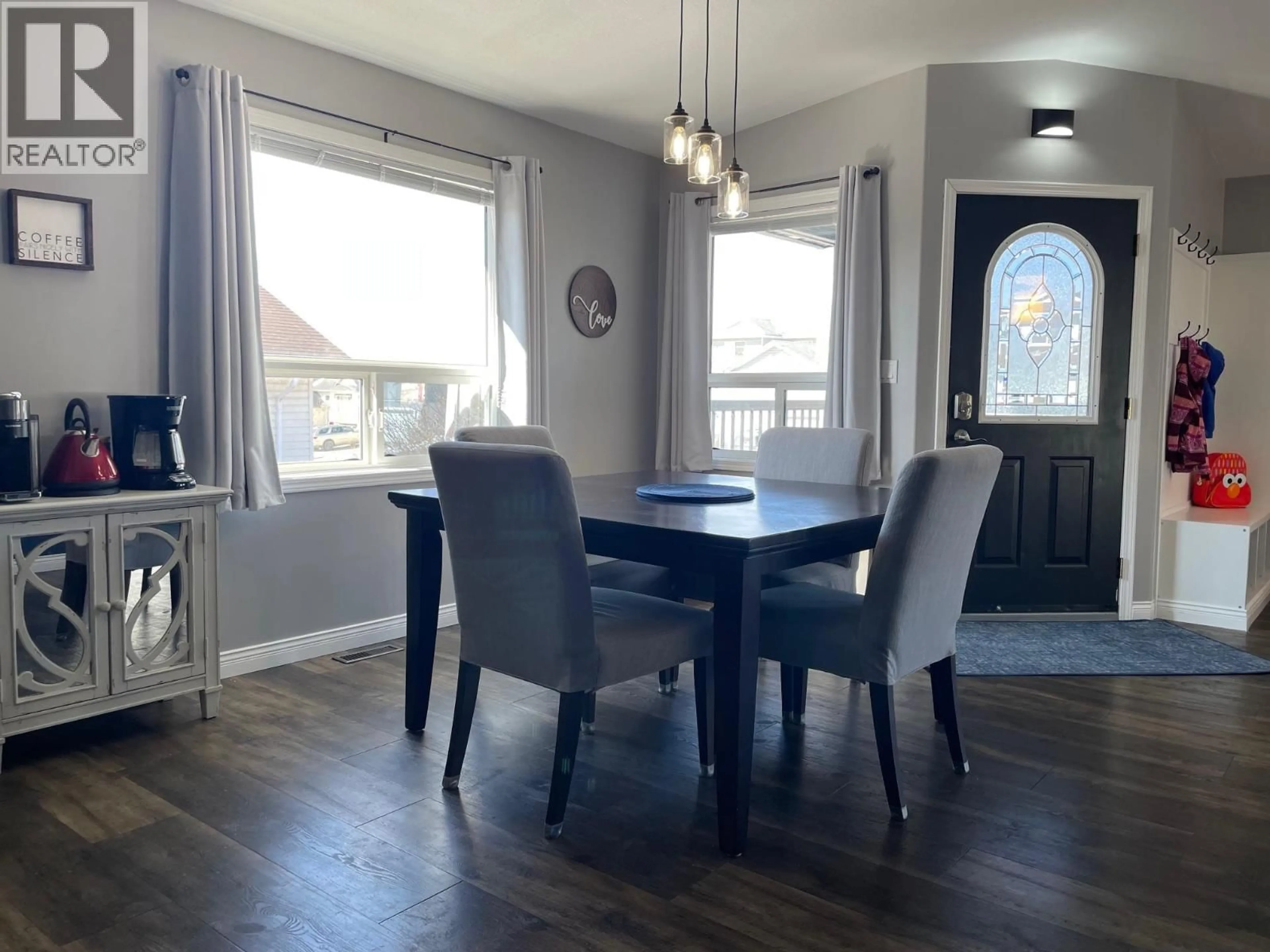 Dining room, wood/laminate floor for 5212 HALLMARK CRESCENT, Fort Nelson British Columbia V0C1R0