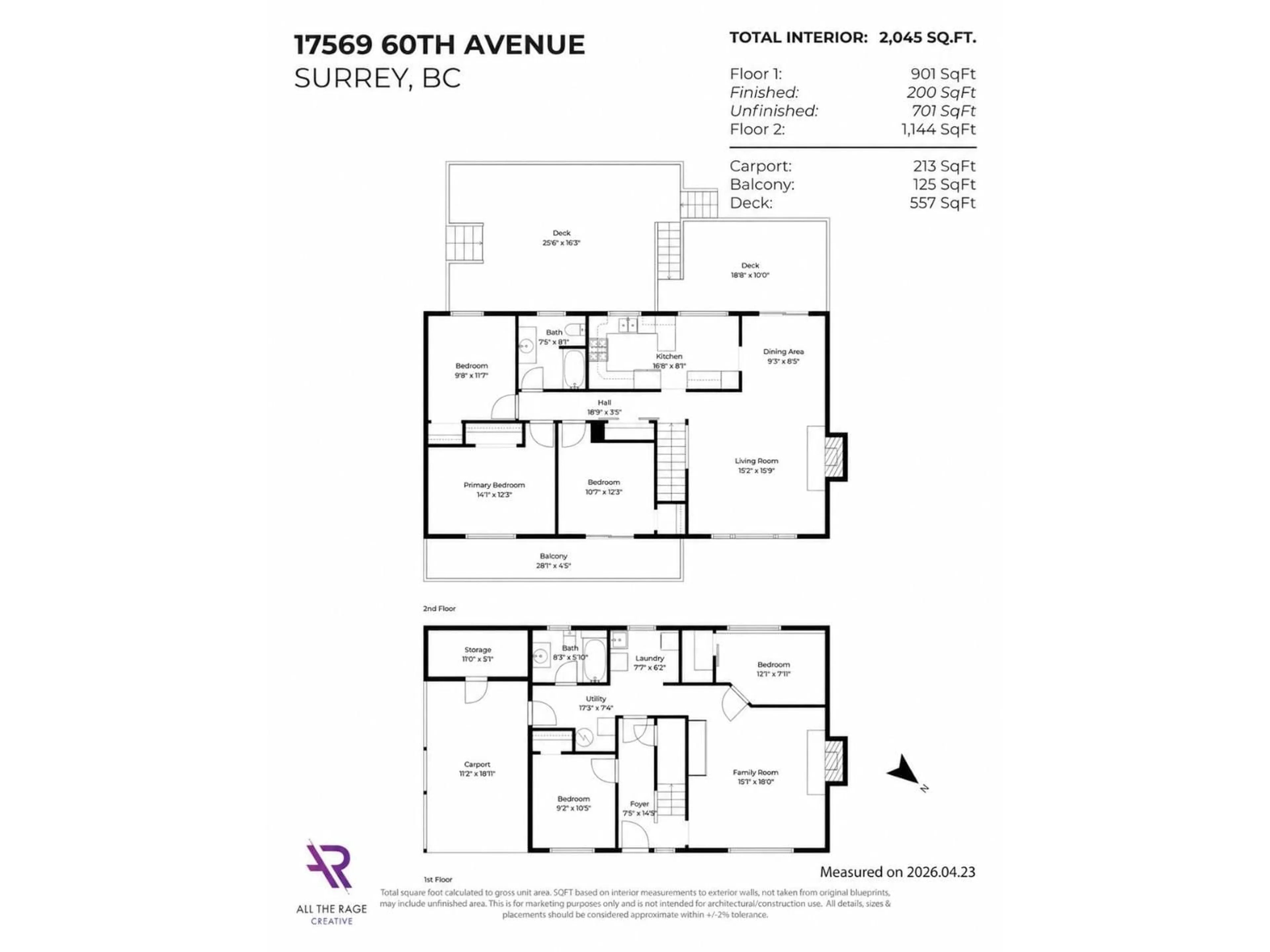 Floor plan for 17569 60 AVENUE, Surrey British Columbia V3S1T9
