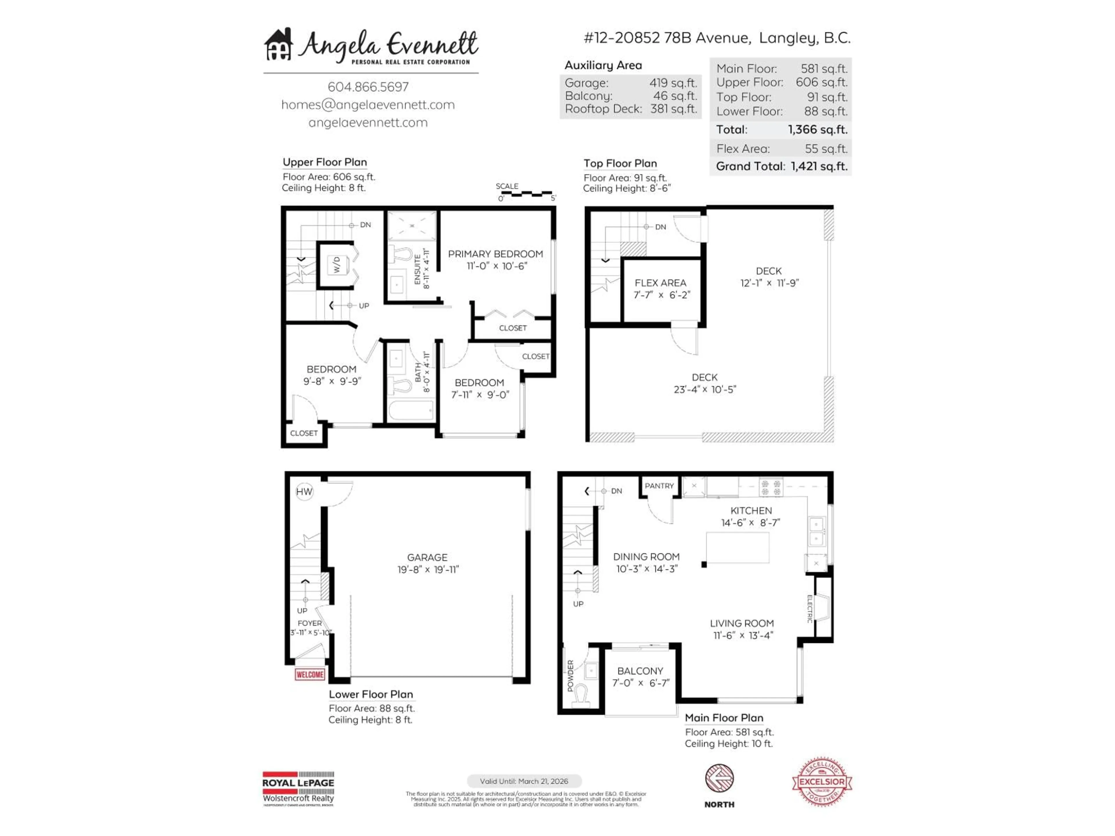 Floor plan for 12 - 20852 78B AVENUE, Langley British Columbia V2Y0X6