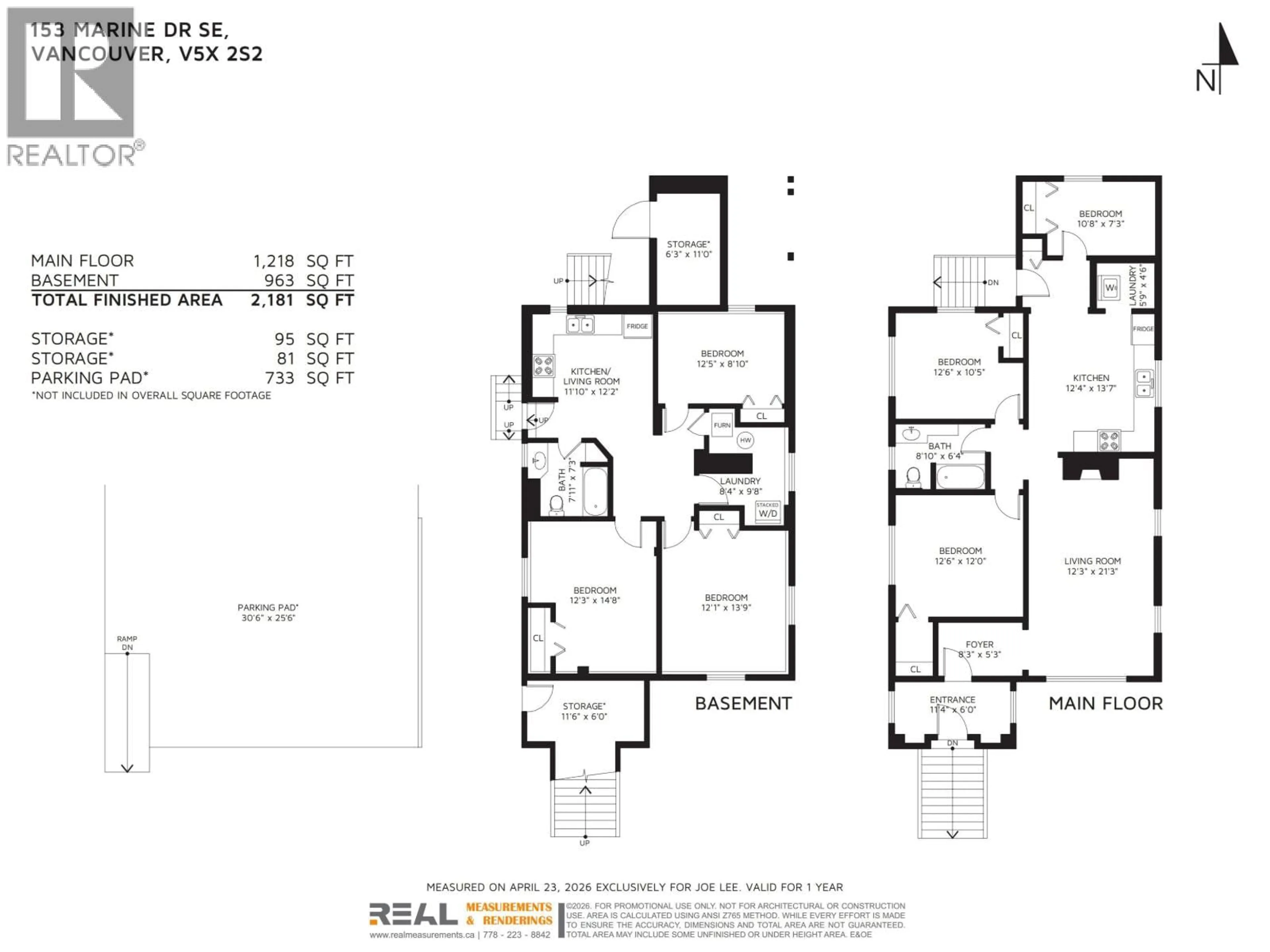 Floor plan for 153 MARINE DRIVE, Vancouver British Columbia V5X2S2