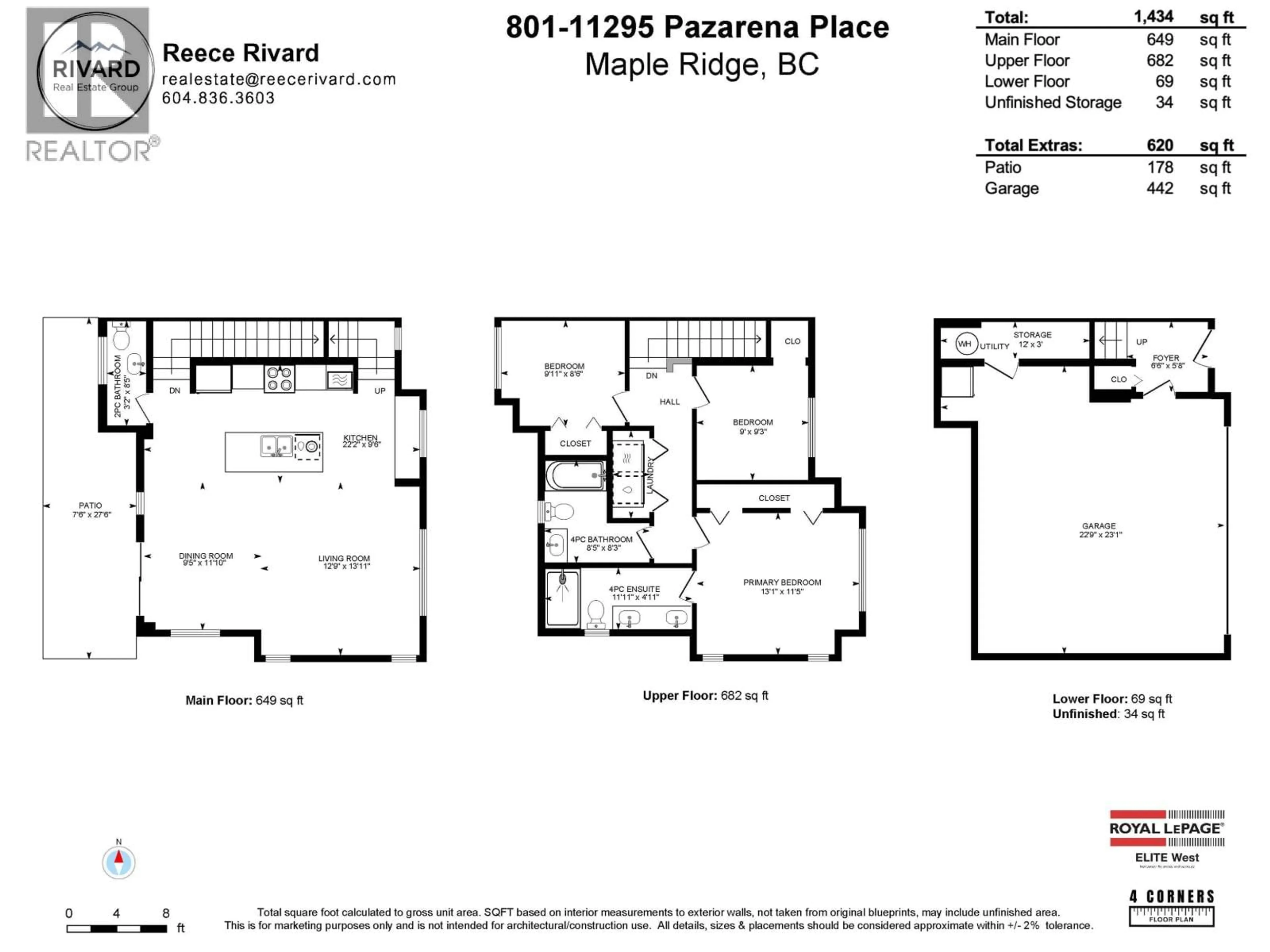 Floor plan for 801 - 11295 PAZARENA PLACE, Maple Ridge British Columbia V2X4K9