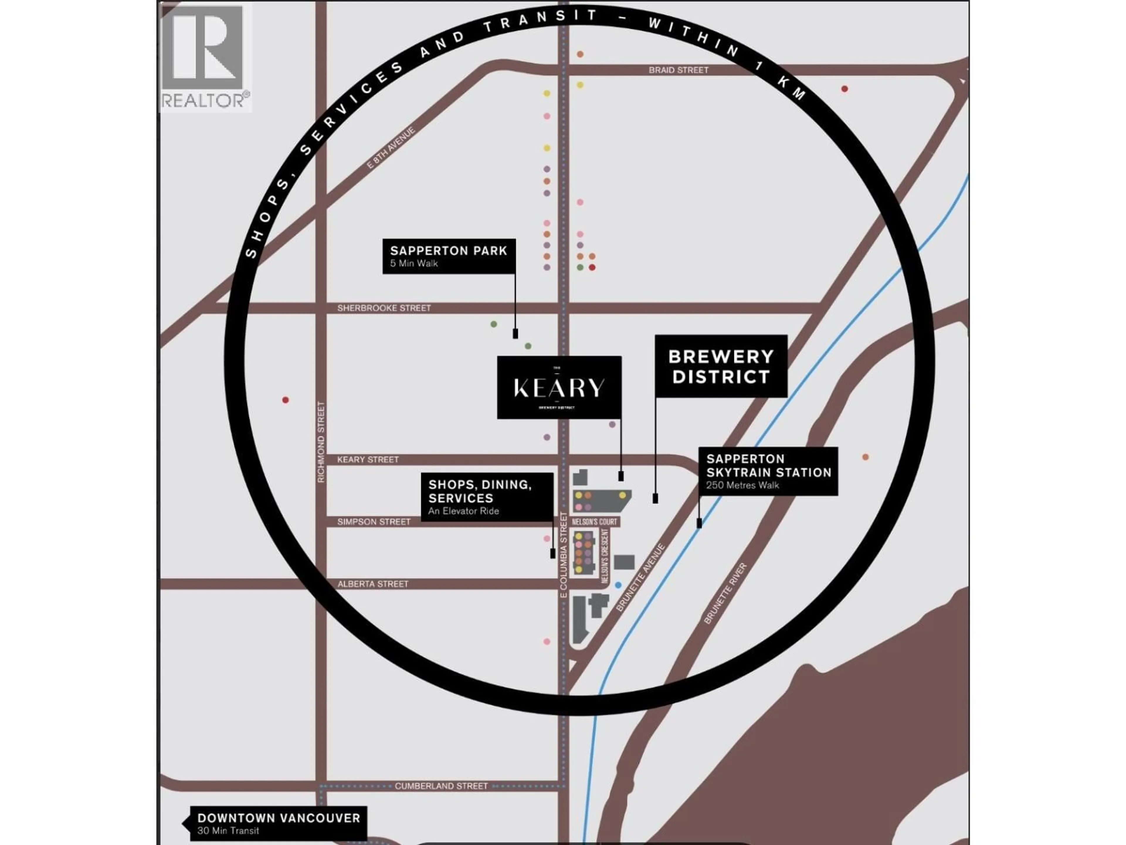 Picture of a map for 1005 - 230 KEARY STREET, New Westminster British Columbia V3L0A6