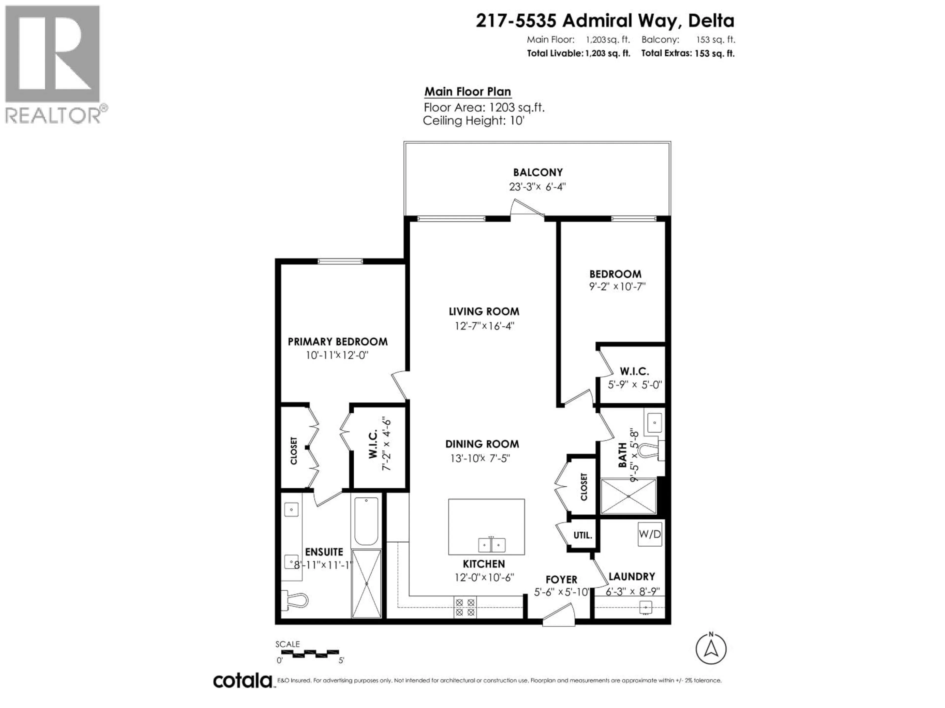 Floor plan for 217 - 5535 ADMIRAL WAY, Delta British Columbia V4K0E3