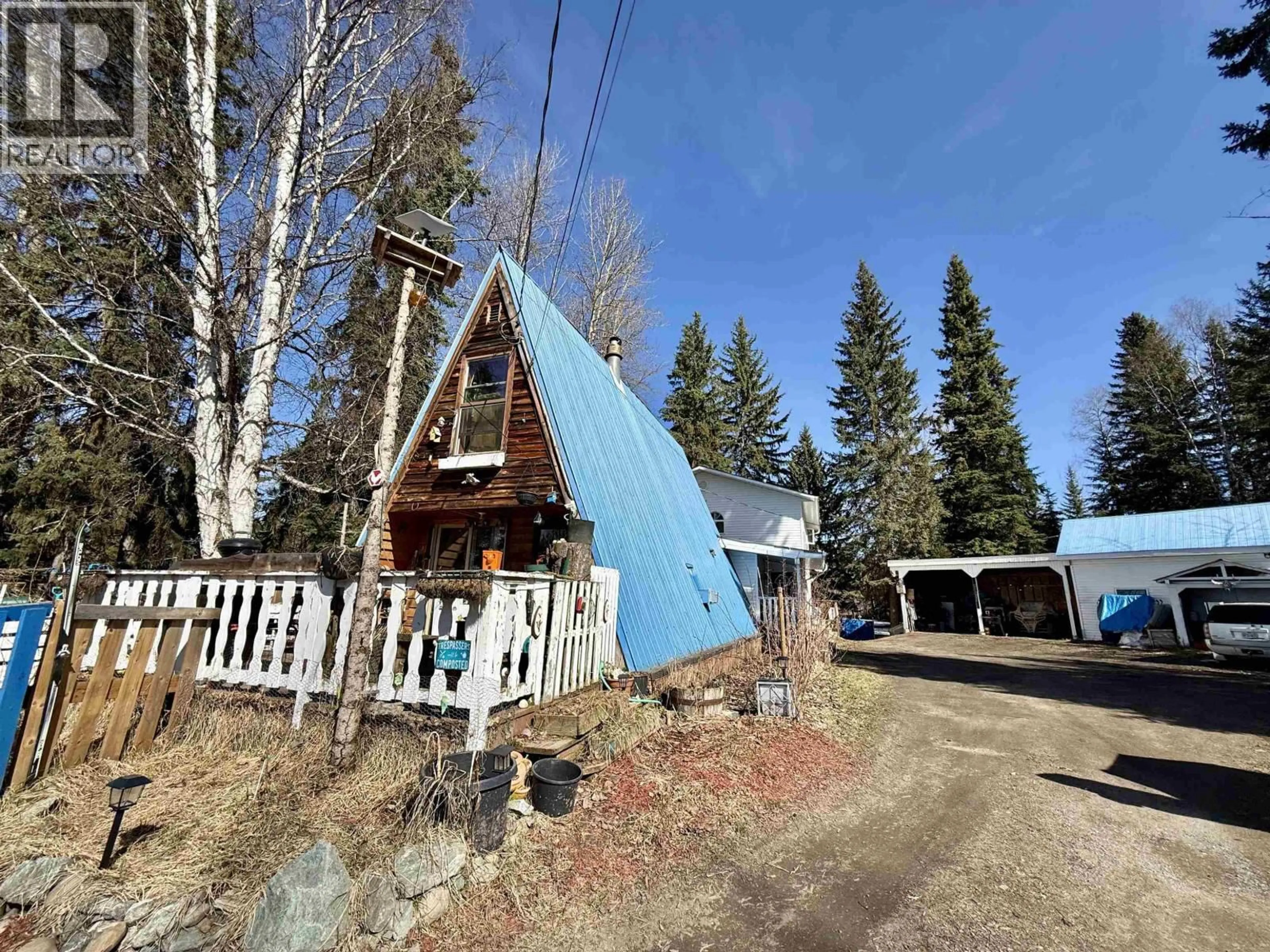 A pic from outside/outdoor area/front of a property/back of a property/a pic from drone, mountain view for 6580 SALMON VALLEY ROAD, Prince George British Columbia V2K5W2