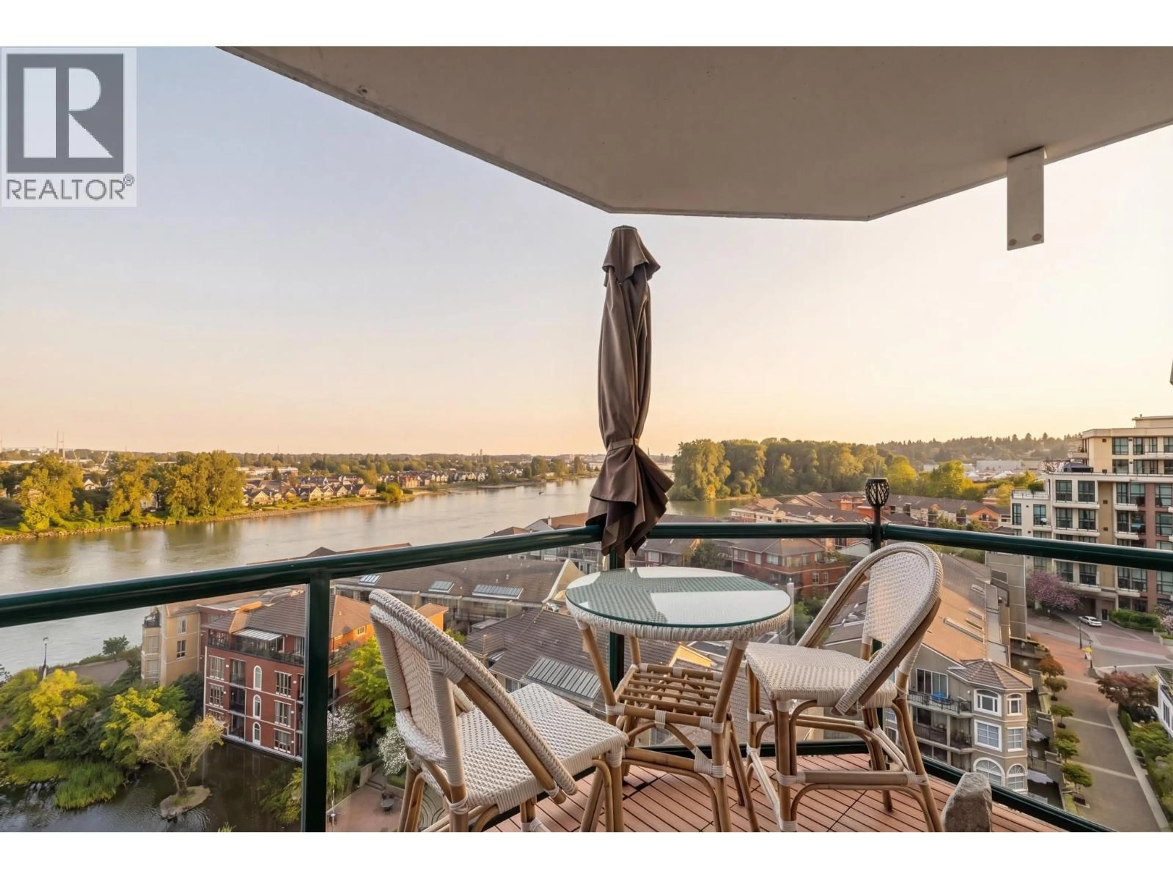 Balcony in the apartment, water/lake/river/ocean view for 1208 - 10 LAGUNA COURT, New Westminster British Columbia V3M6W3