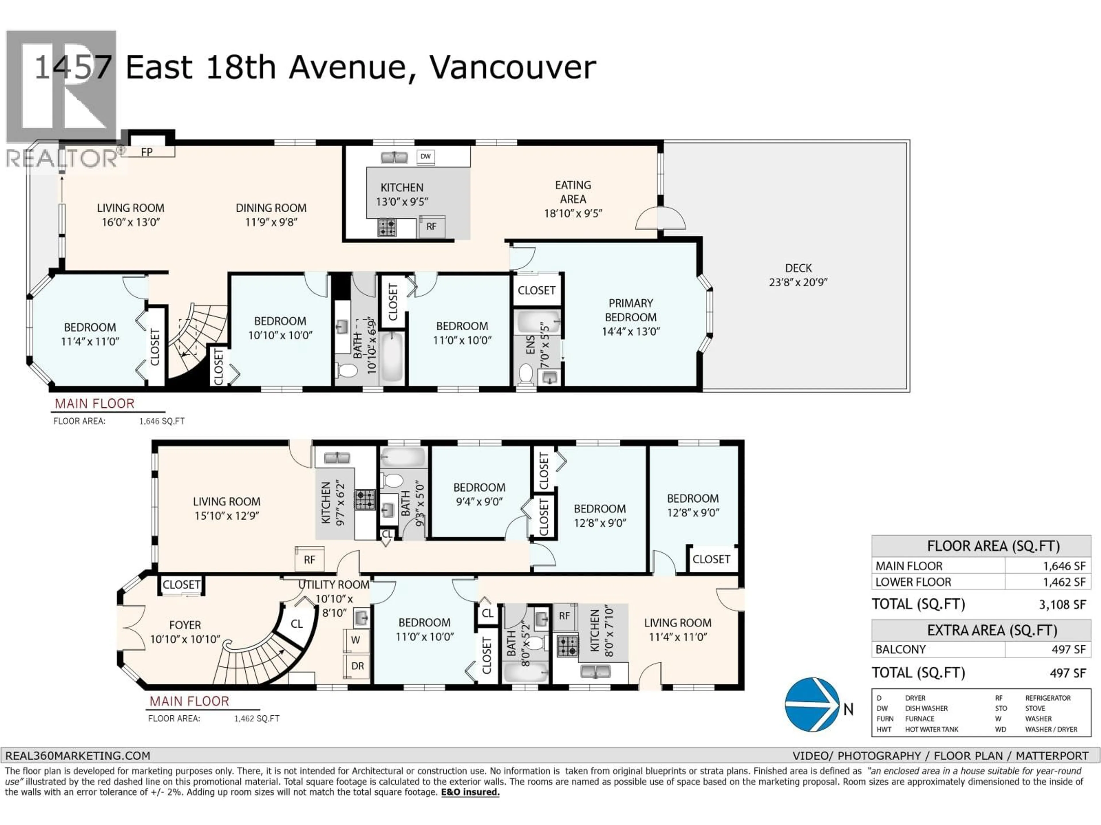 Floor plan for 1457 18TH AVENUE, Vancouver British Columbia V5N2H2